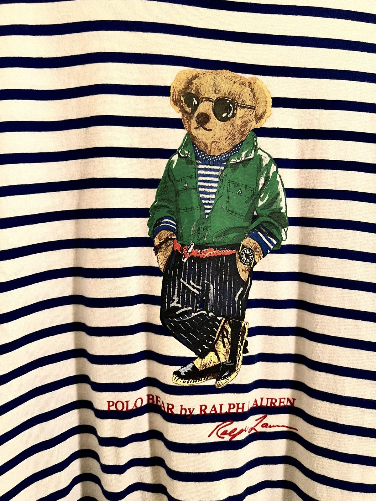 Polo Ralph Lauren XL Beach Bear Striped Tee Size US XL / EU 56 / 4 - 2 Thumbnail