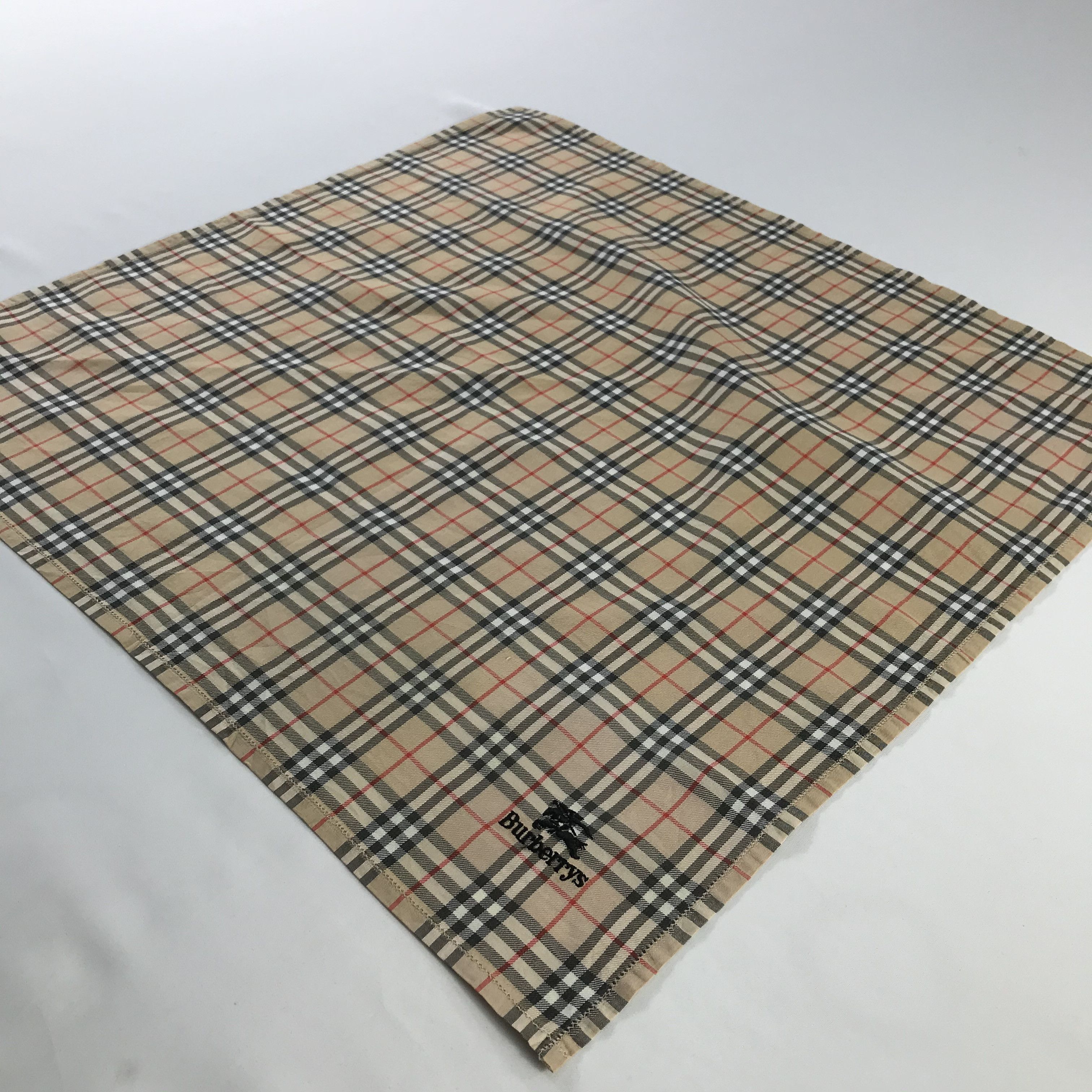 Burberry × Vintage Burberry Bandana / Handkerchief / Neckerchief - S488 Size ONE SIZE - 2 Thumbnail