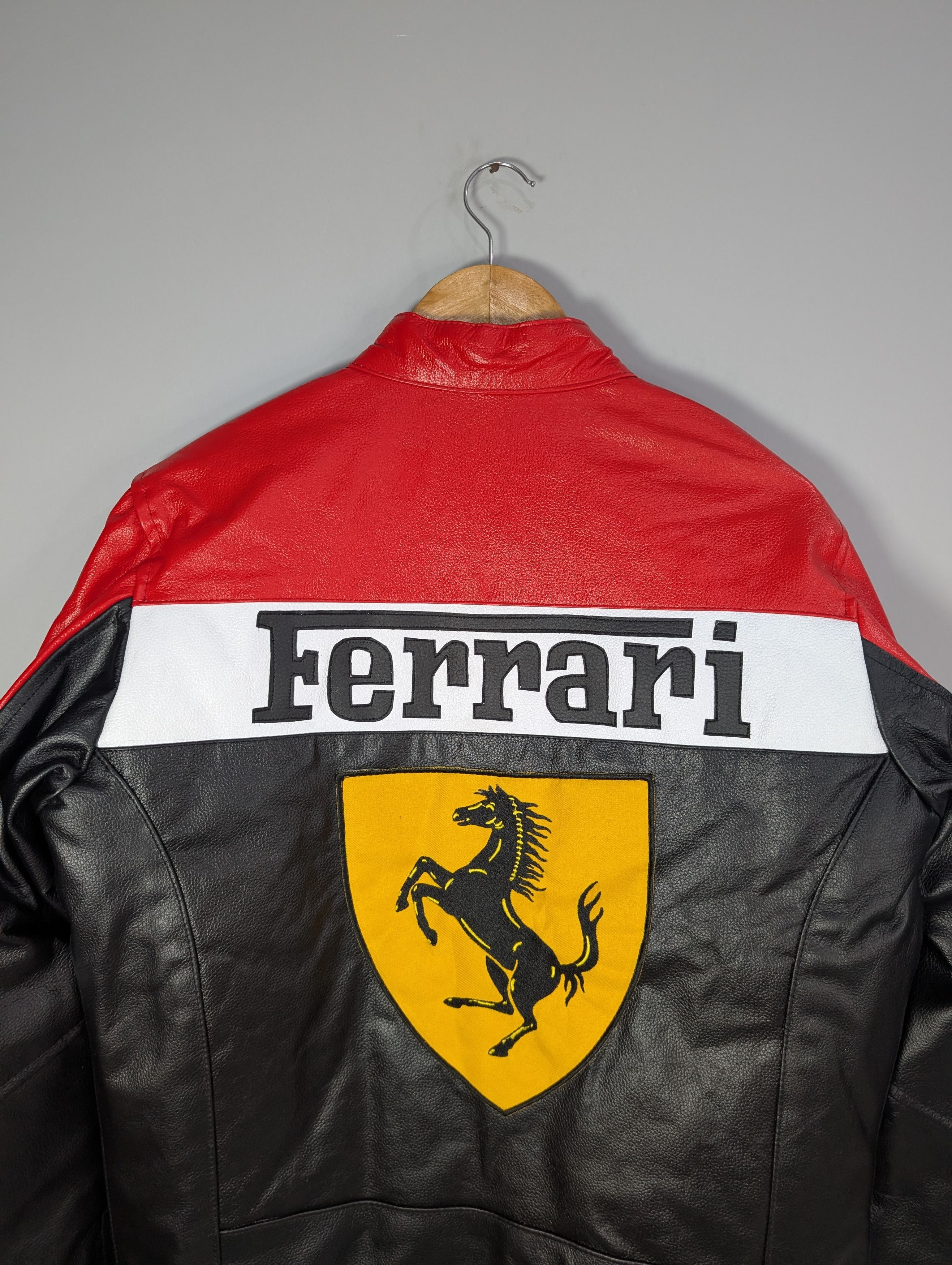 Vintage 🔥Ferrari 🔥 Vintage F1 Racing Real Cowhide Leather Jacket Size US L / EU 52-54 / 3 - 6 Thumbnail