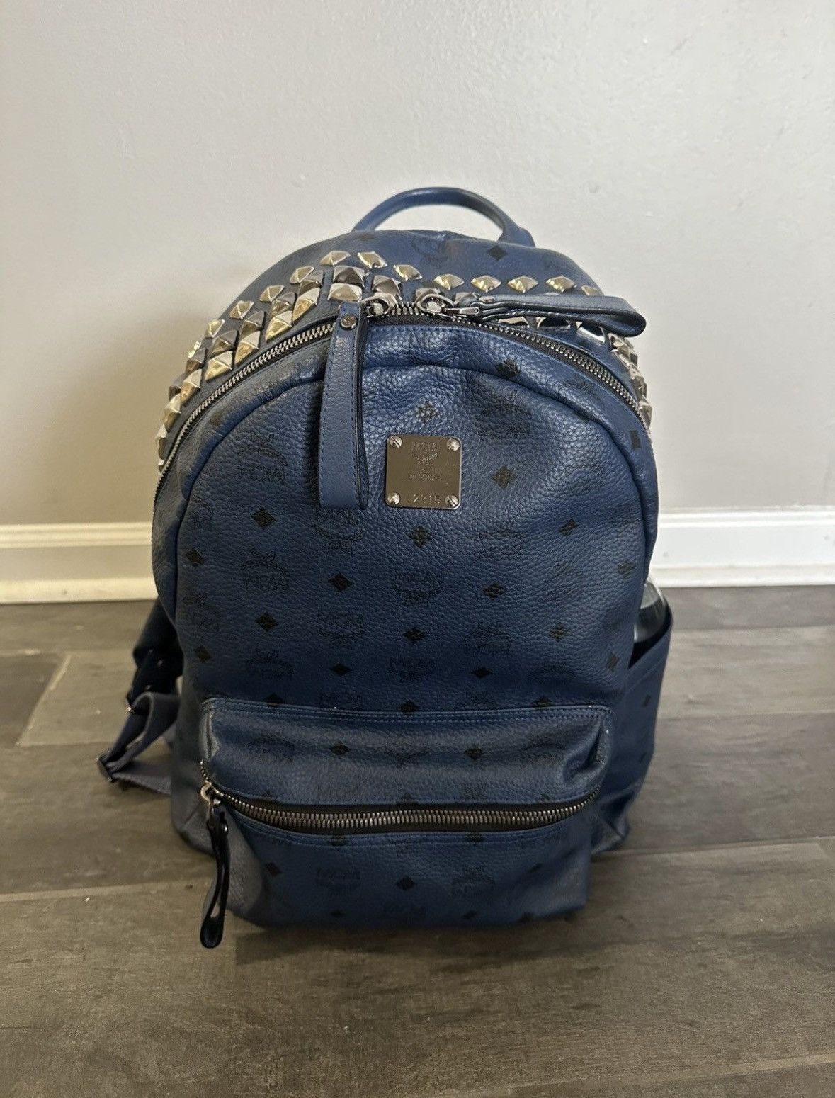 MCM Blue mcm studded full size backpack Size ONE SIZE - 1 Thumbnail