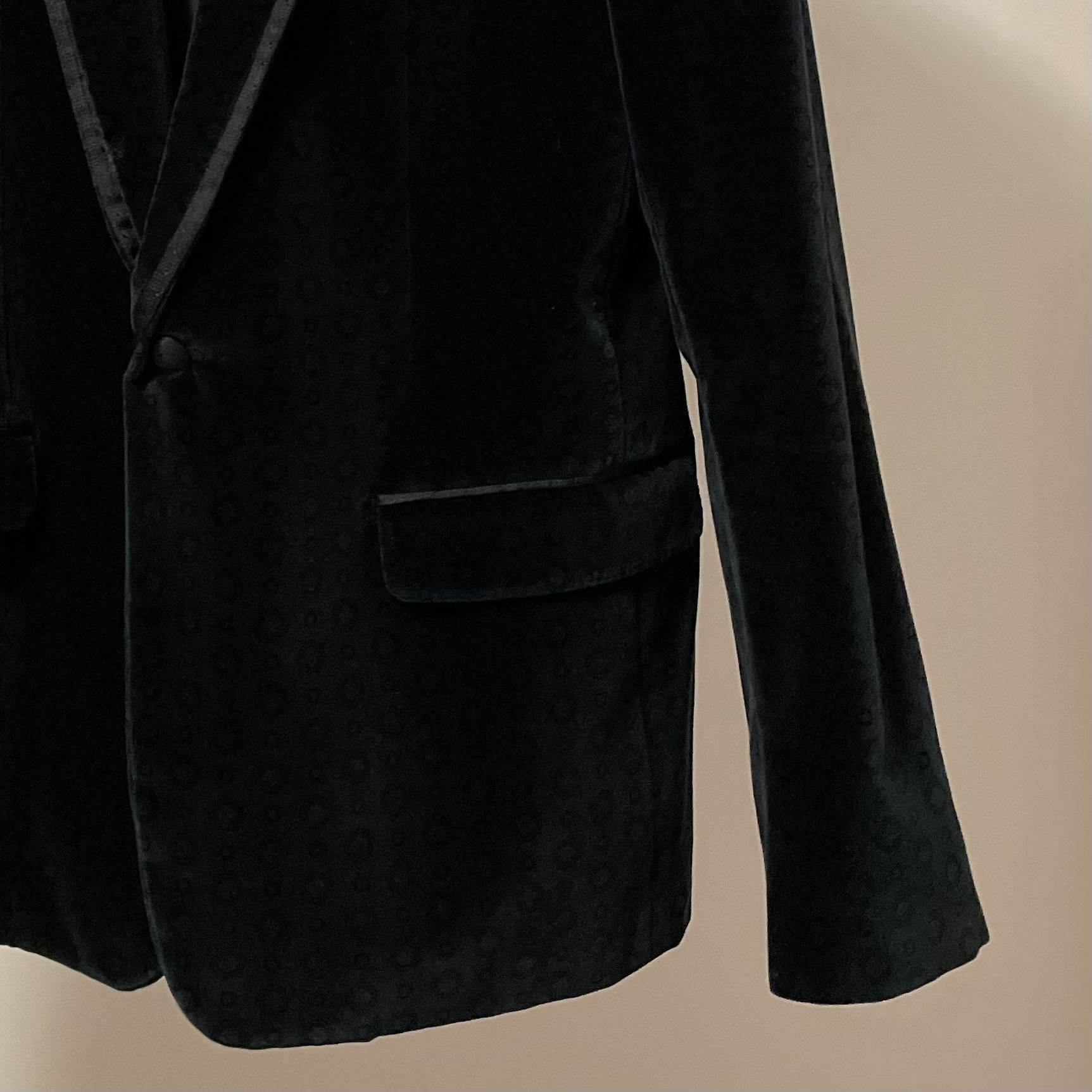Dolce & Gabbana D&G Velvet Jacket in Emerald Green with Patterns Size 52R - 4 Thumbnail