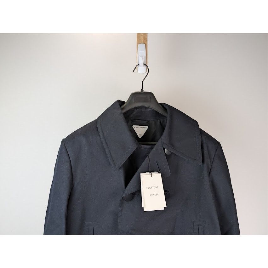 Bottega Veneta o1rshd1 Cotton Twill Caban Jacket in Midnight Blue Size US L / EU 52-54 / 3 - 3 Thumbnail