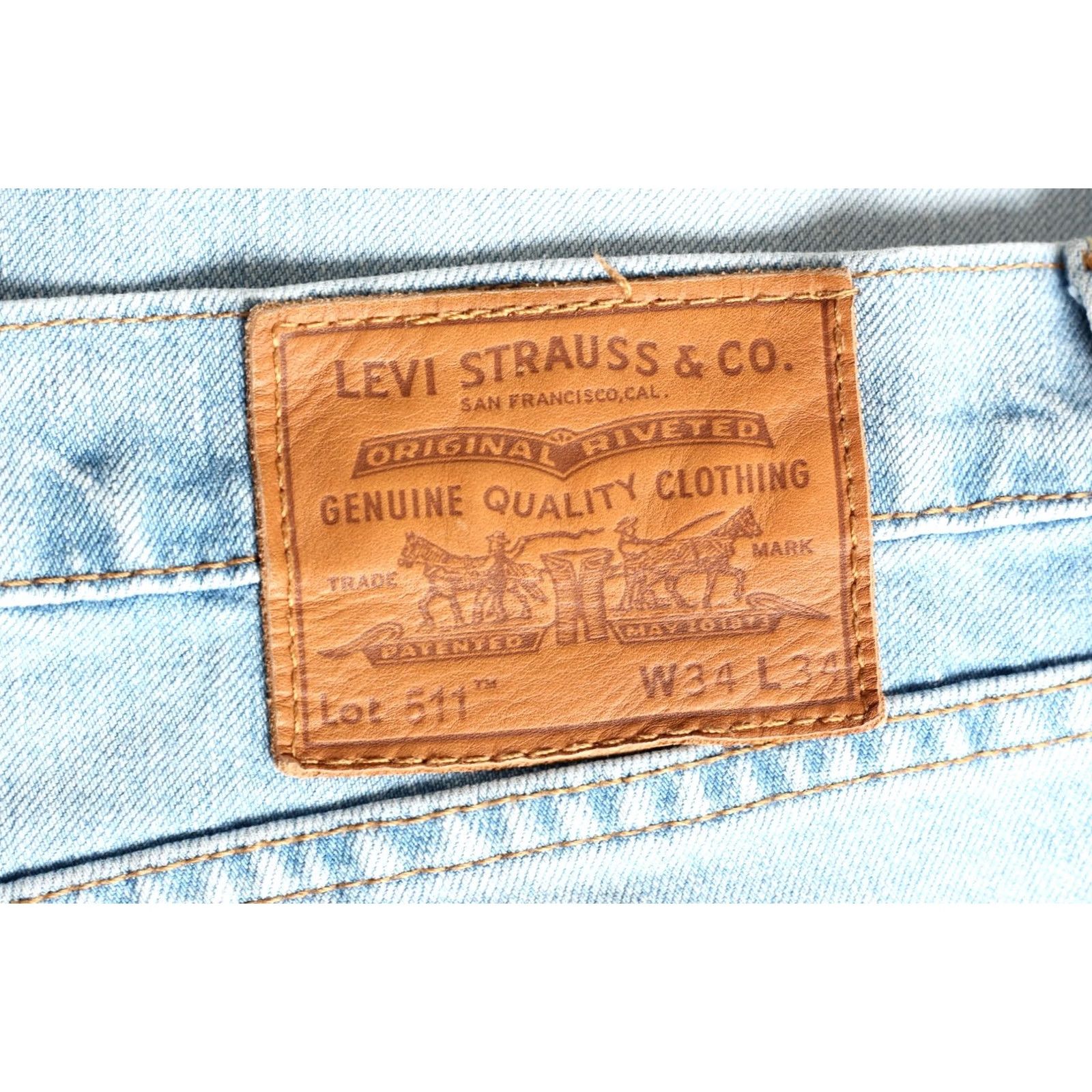 Levi's LEVI’S 511 PREMIUM Slim Fit Jeans Men 34x34 Blue W34 L34 DZ6431 Size US 34 / EU 50 - 2 Thumbnail