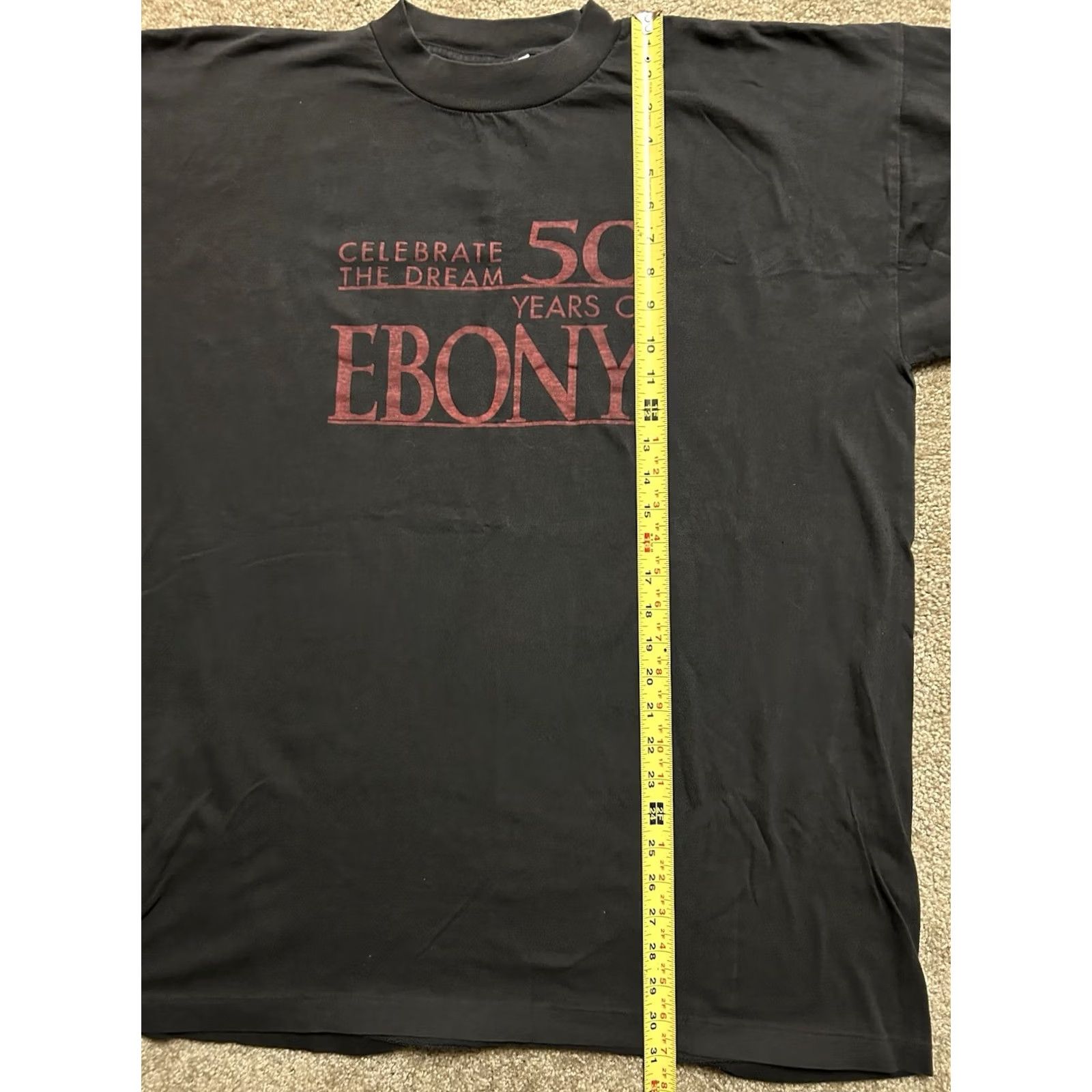 Vintage VTG Celebrate The Dream 50 Years Of Ebony Mens T Shirt XL Black 90s Dream History Culture Short Sleeve Single Stitch Size US XL / EU 56 / 4 - 7 Thumbnail