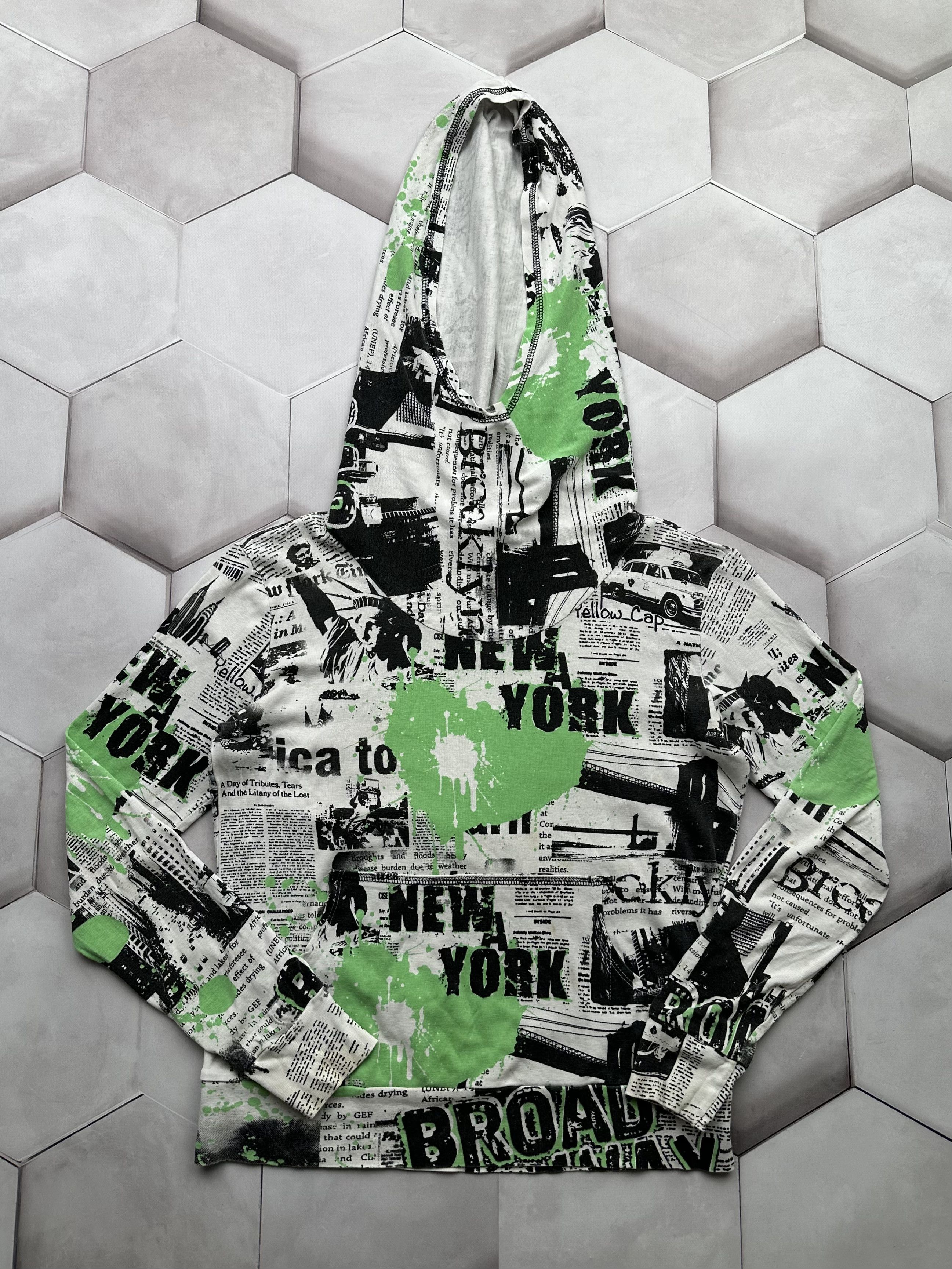 image of Avant Garde Vintage Printed Hoodie, Men's (Size Small)