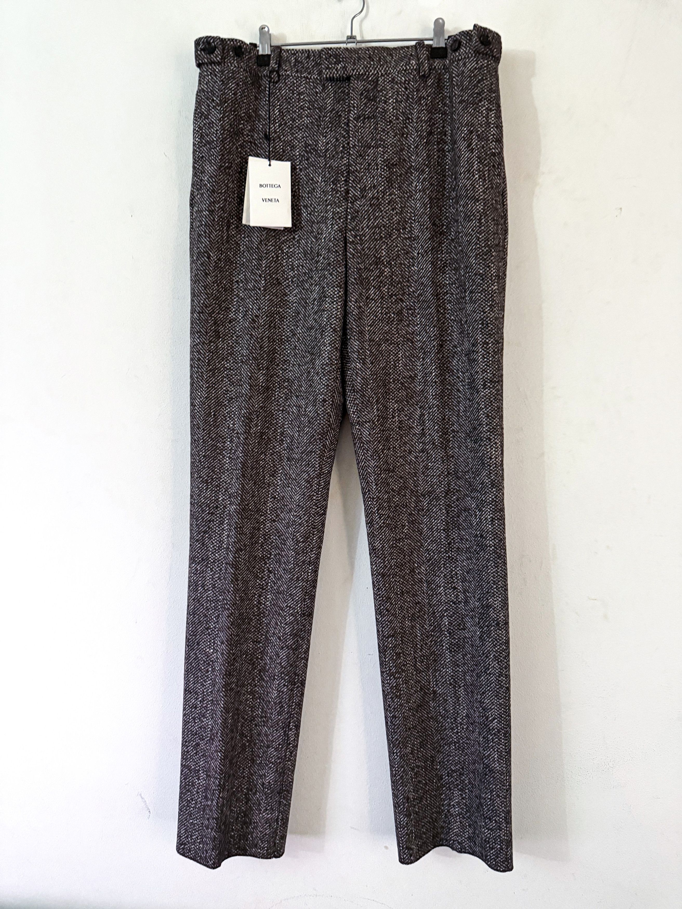 Bottega Veneta Textured Wool Chevron Trousers Size US 32 / EU 48 - 9 Thumbnail