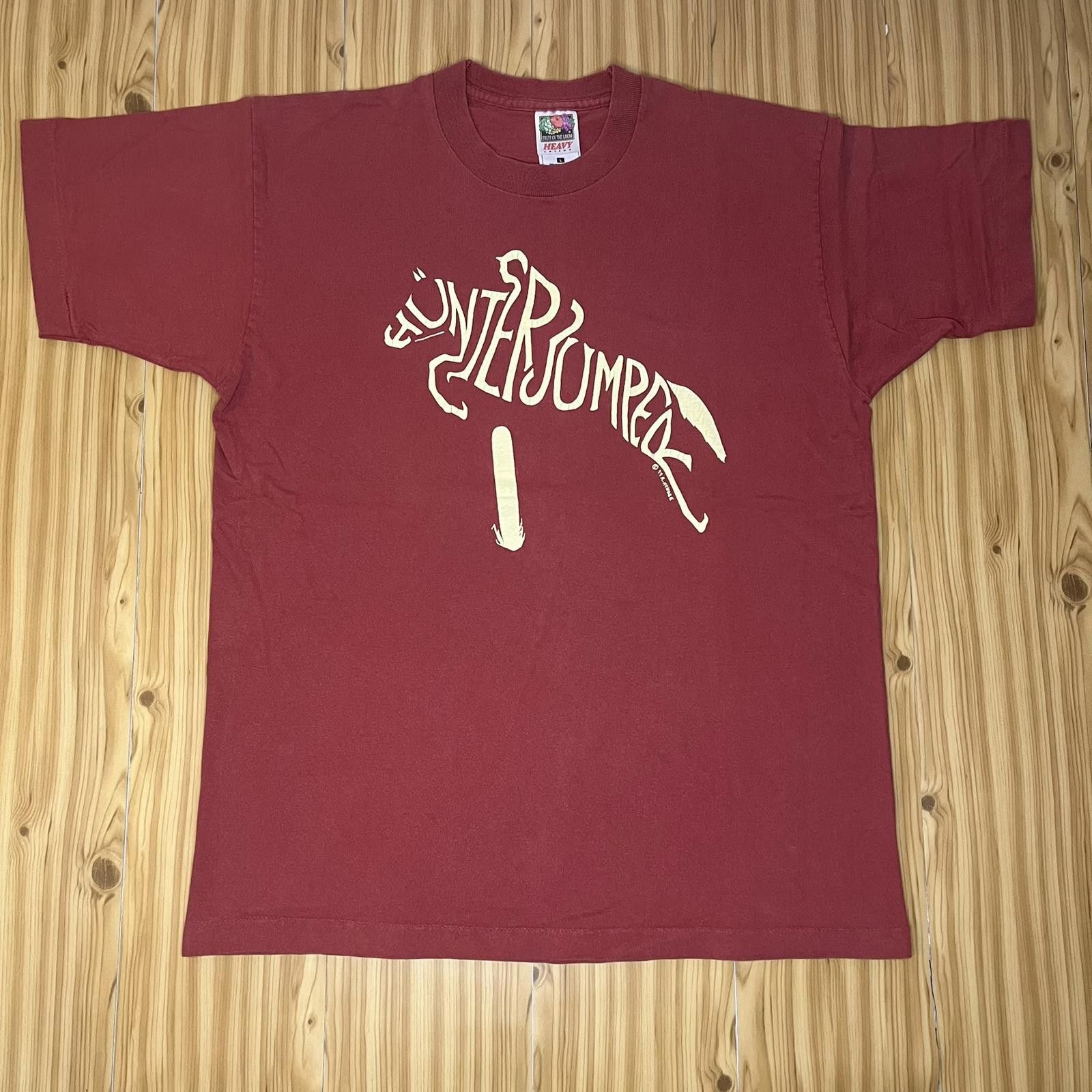 Fruit Of The Loom Vtg 90s HunterJumper Equestrian Graphic Tee Size L / US 10 / IT 46 - 1 Thumbnail
