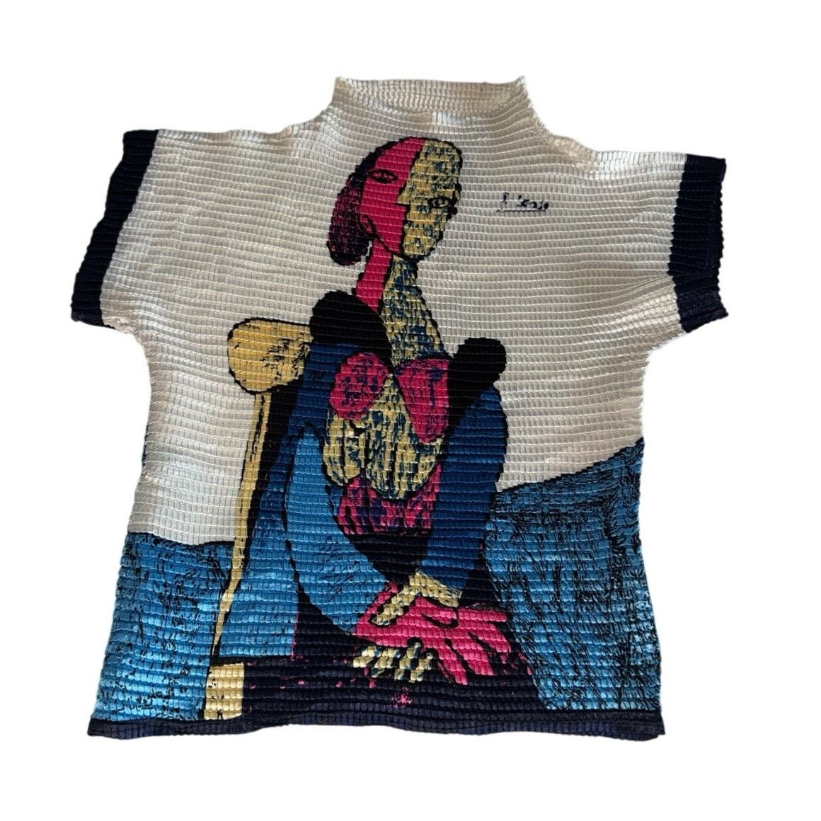 Other 90s Vintage VALENTINA Picasso Crinkle Top, One Size Size ONE SIZE - 1 Thumbnail