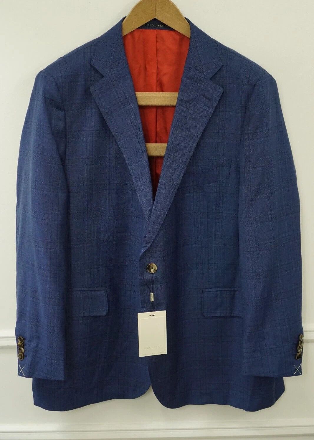 Suitsupply Men Suitsupply Blazer La Spalla Blue Carlo Barbera UK/US56S Size 54L - 1 Thumbnail