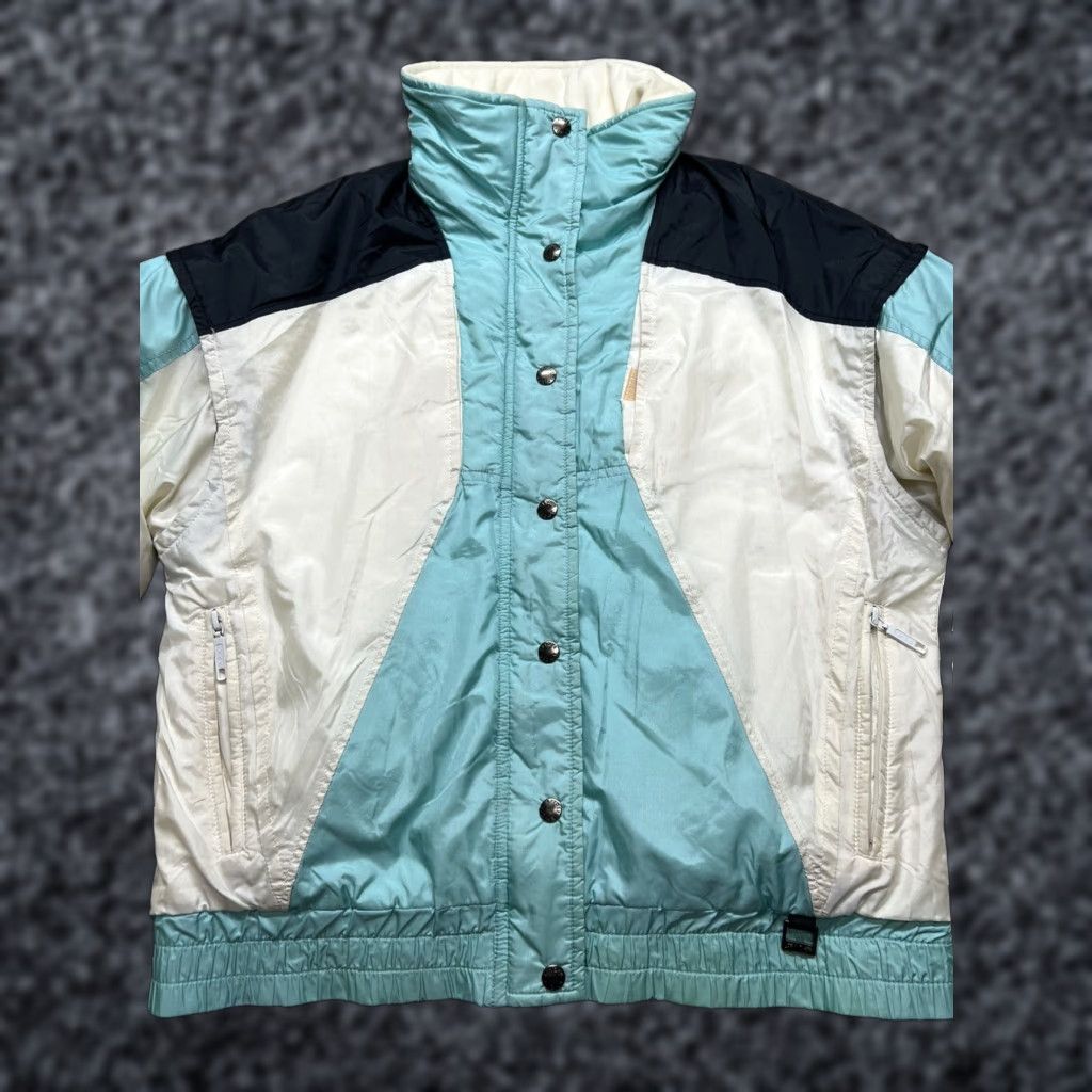 Spyder VINTAGE Spyder Ski Jacket Thinsulate Lite Entrant 90s Style With Hood Ladies 12 Jacket Coat Skiing Blue Nylon Zipped Pockets Mens Womens Boys Girls Size US L / EU 52-54 / 3 - 1 Thumbnail