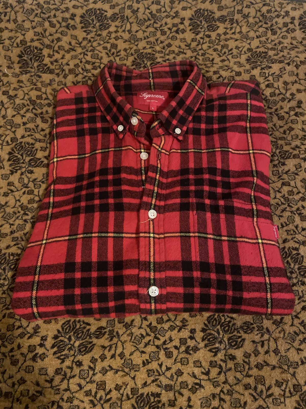 Supreme Supreme Vintage Red Plaid Flannel Size US L / EU 52-54 / 3 - 1 Thumbnail