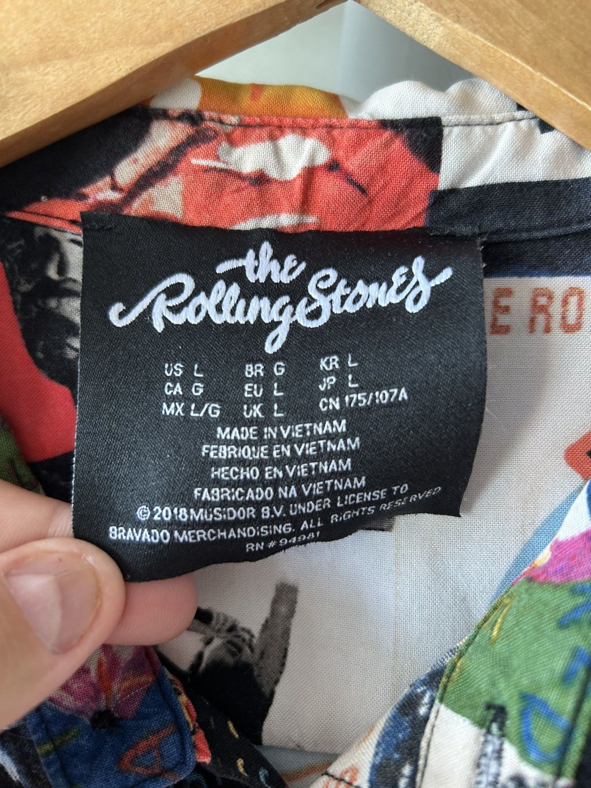 Band Tees The Rolling Stones 2018 All Over Print Button Up Shirt Size US L / EU 52-54 / 3 - 8 Thumbnail