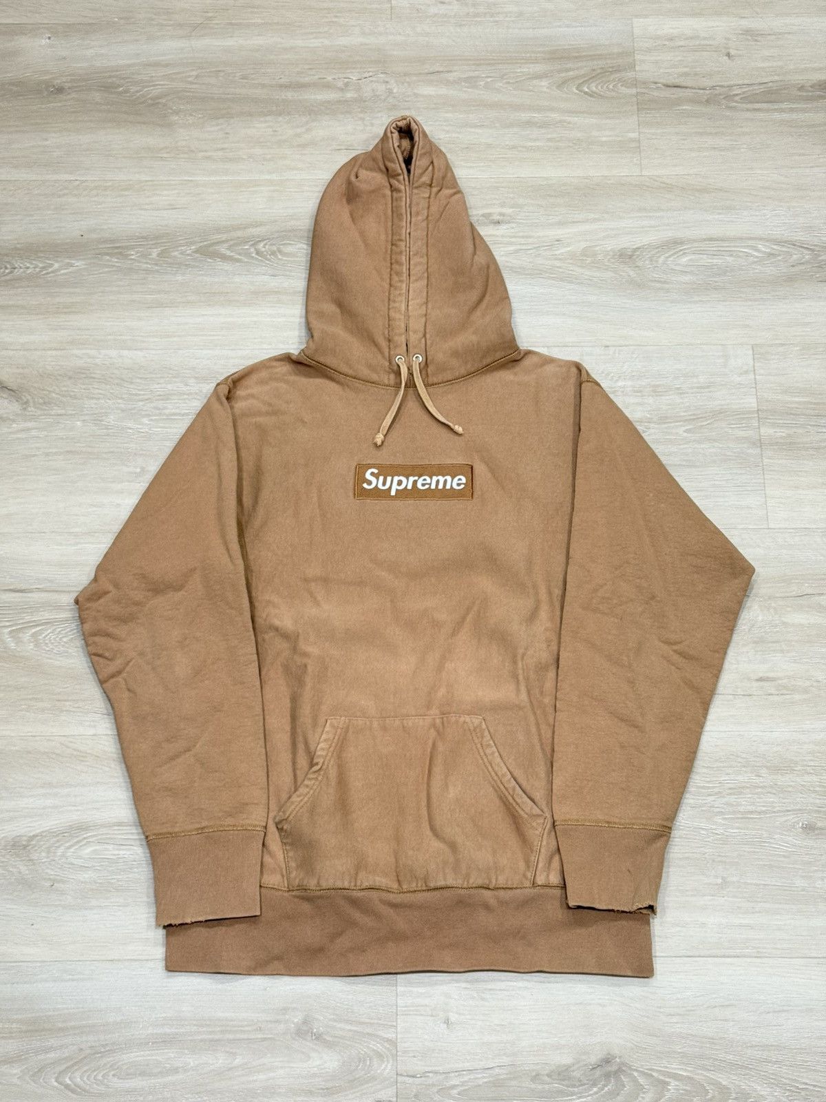 Supreme Supreme Khaki Box Logo Hoodie (2002) Size US M / EU 48-50 / 2 - 1 Thumbnail