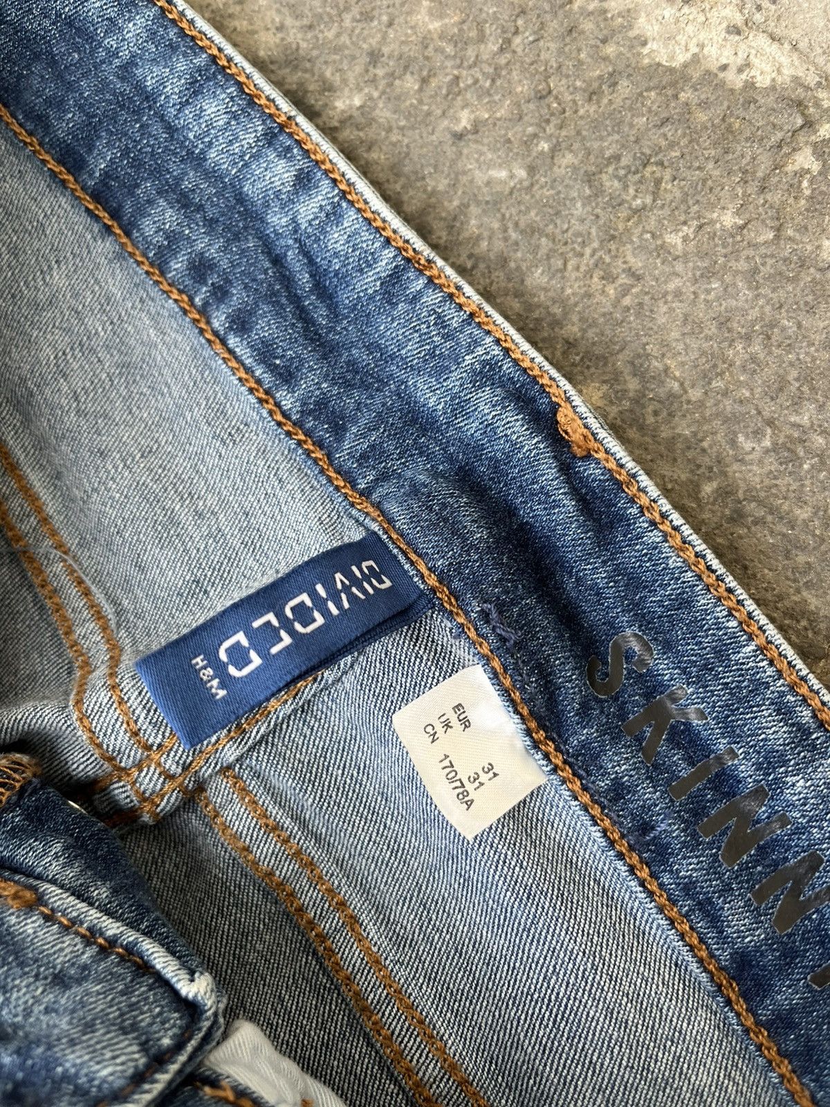 Vintage [Balmain Biker Style] Vintage H&M Jeans Size US 31 - 3 Thumbnail