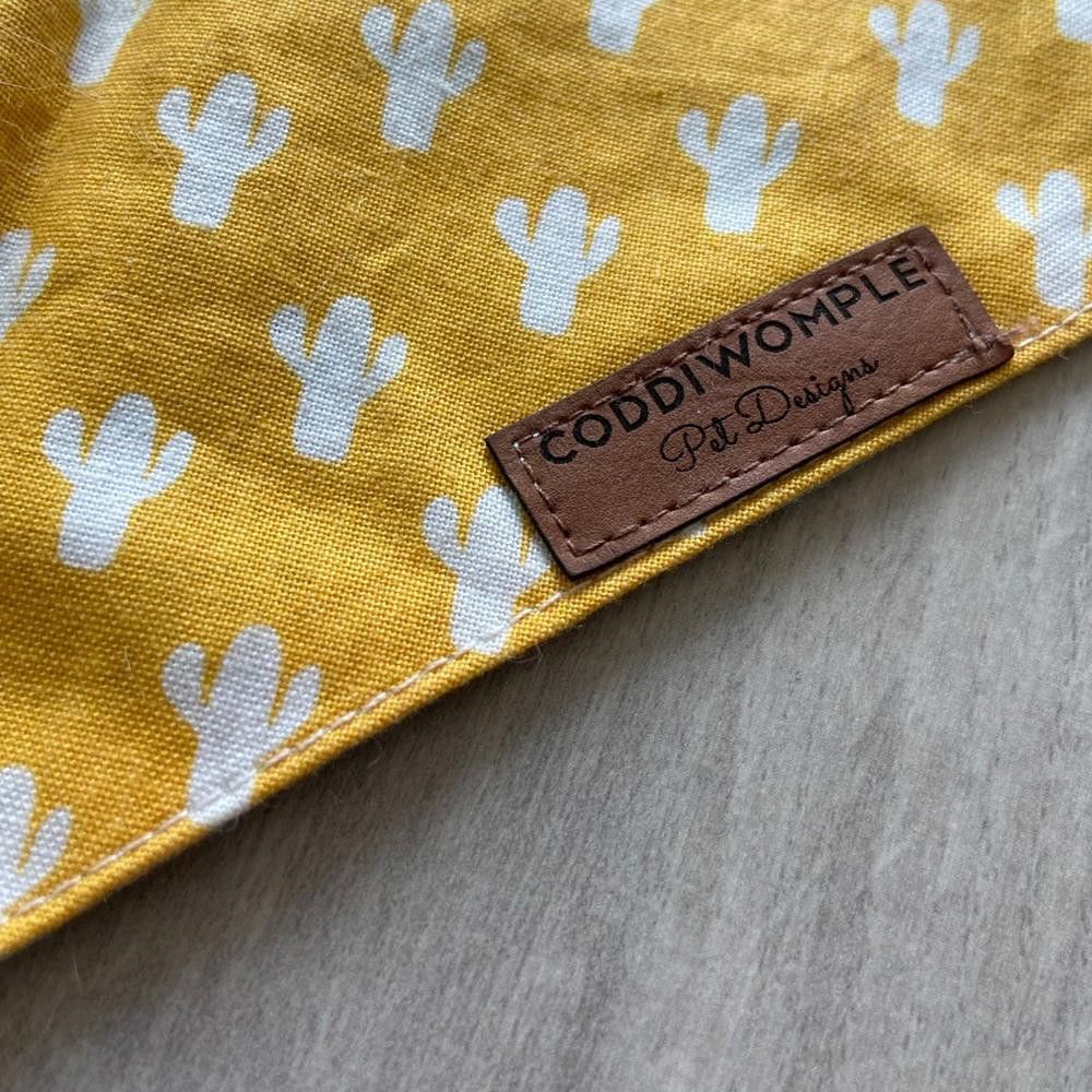 Designer Coddiwomple Yellow Cactus and Line Dog Bandana Size ONE SIZE - 2 Thumbnail