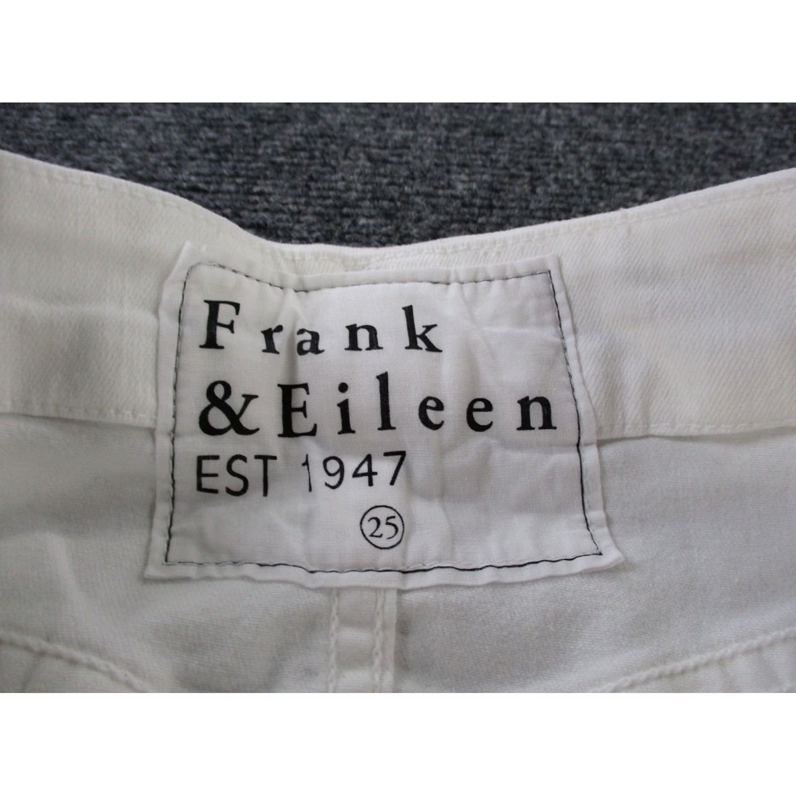 Frank & Eileen Frank Eileen Jeans Women 25 White Denim Skinny Sligo Preppy USA Made Stretch Size 42" / US 20 - 7 Thumbnail