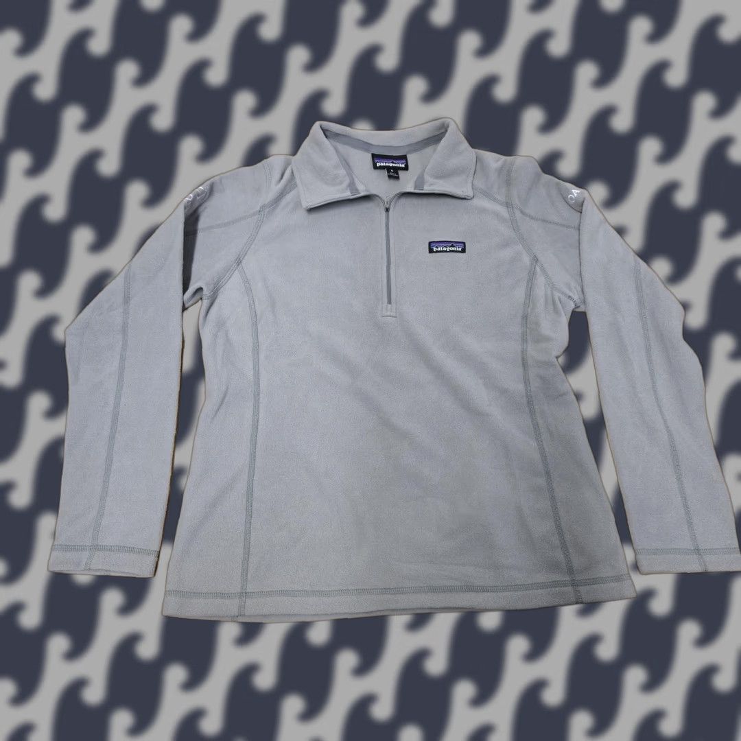 Patagonia VINTAGE Patagonia Fleece Pullover Womens M Gray 1/4 Zip OAKTREE Embroidered Logo Size M / US 6-8 / IT 42-44 - 1 Thumbnail