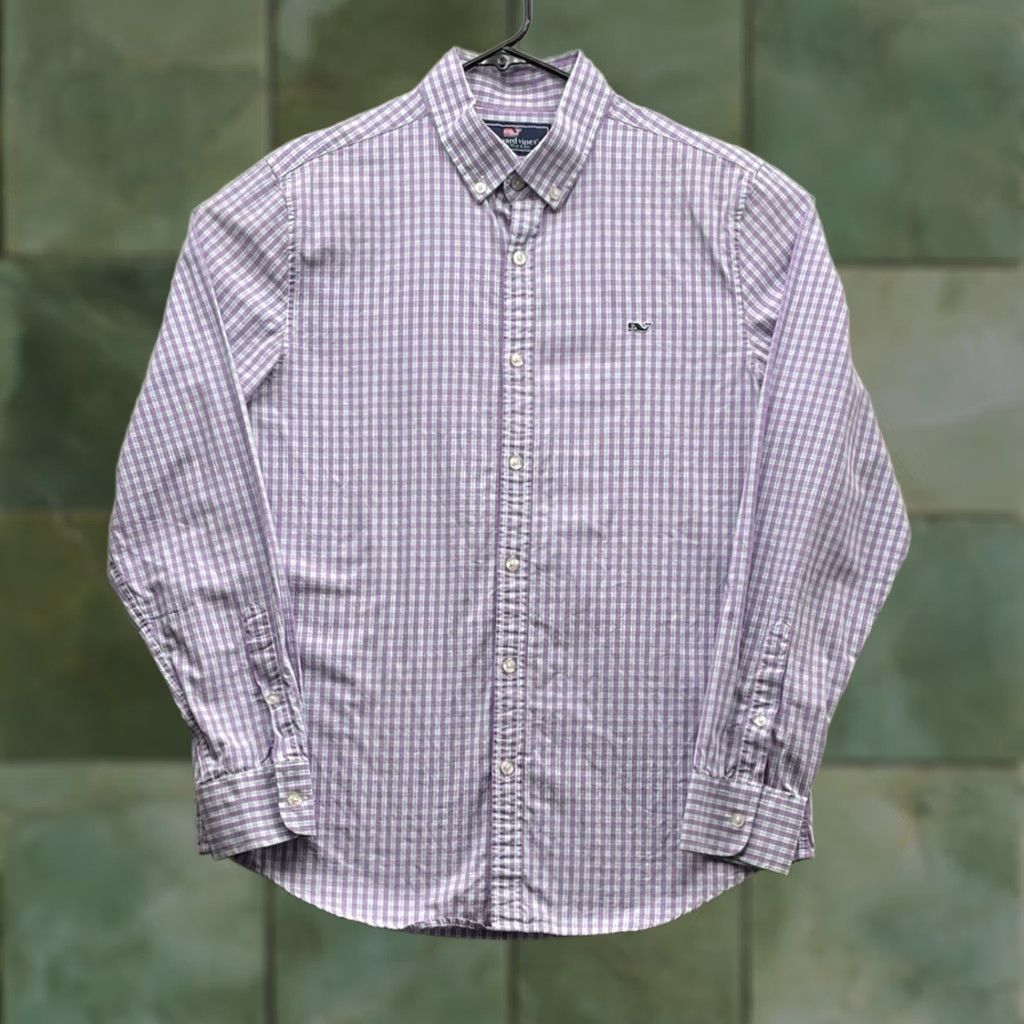 Vineyard Vines Vineyard Vines Whale Shirt Mens M Slim Plaid Check Button-Up Christmas? Size US M / EU 48-50 / 2 - 1 Thumbnail