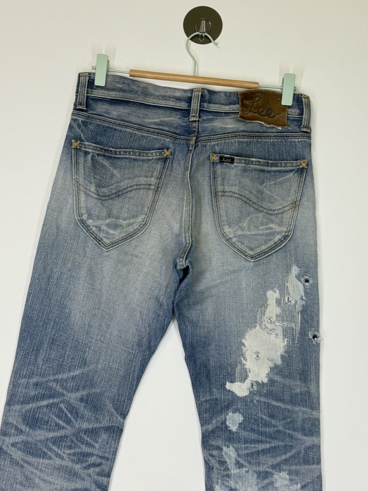 If Six Was Nine × Lee × Vintage Flare Lee Raider Muddy Acid Wash Boot Cut Style Denim Size US 29 - 13 Thumbnail