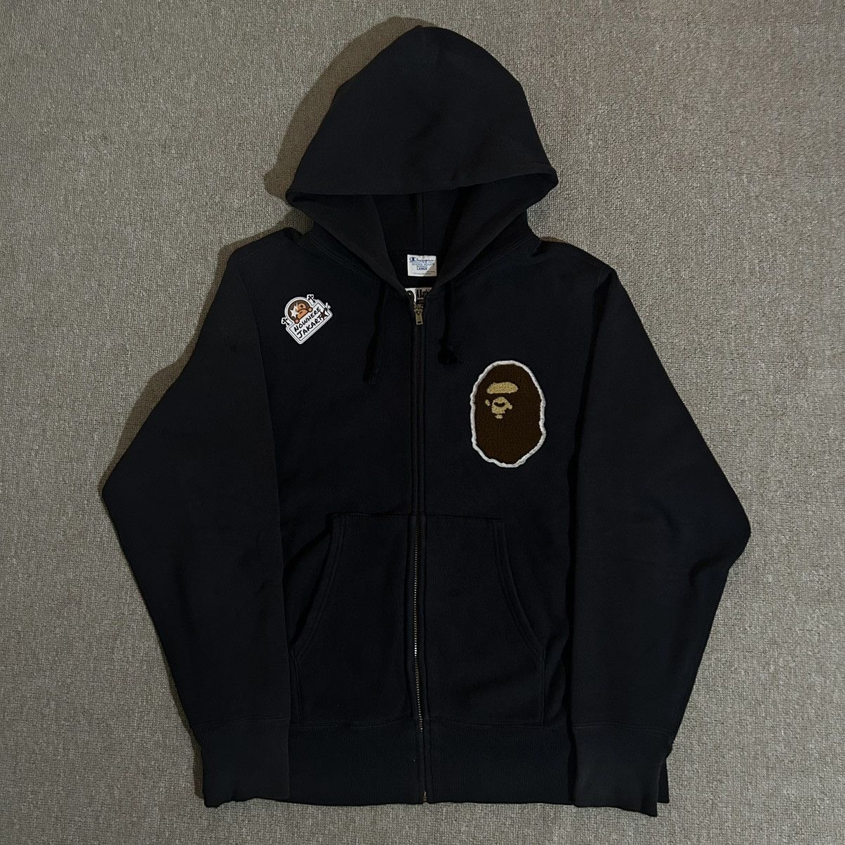 Bape × Champion Bape Champion Zip Hoodie Size US L / EU 52-54 / 3 - 2 Thumbnail