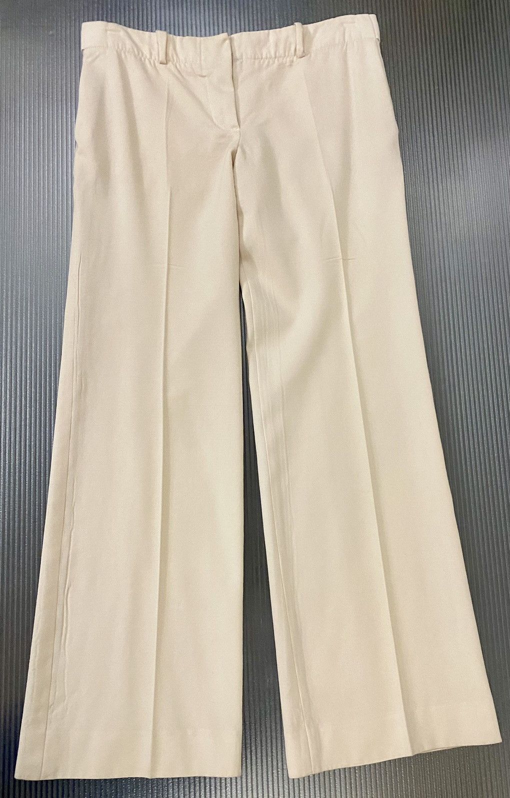 Chloe Chloé 🇫🇷 pink rose wool straight wide leg Marbre trousers 42 Size 28" / US 6 / IT 42 - 1 Thumbnail