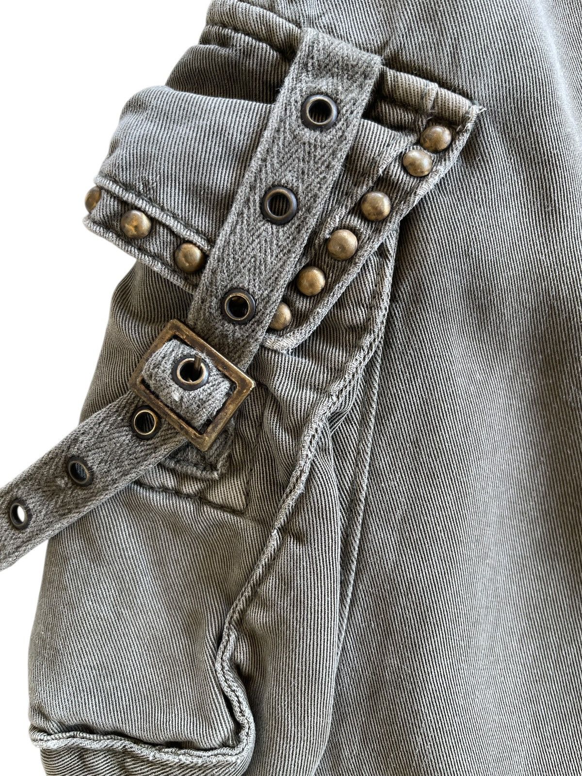 Cook Jeans Y2K Studded Bondage Flare Cargo If Six Was Nine Pants Size 28" / US 6 / IT 42 - 13 Thumbnail