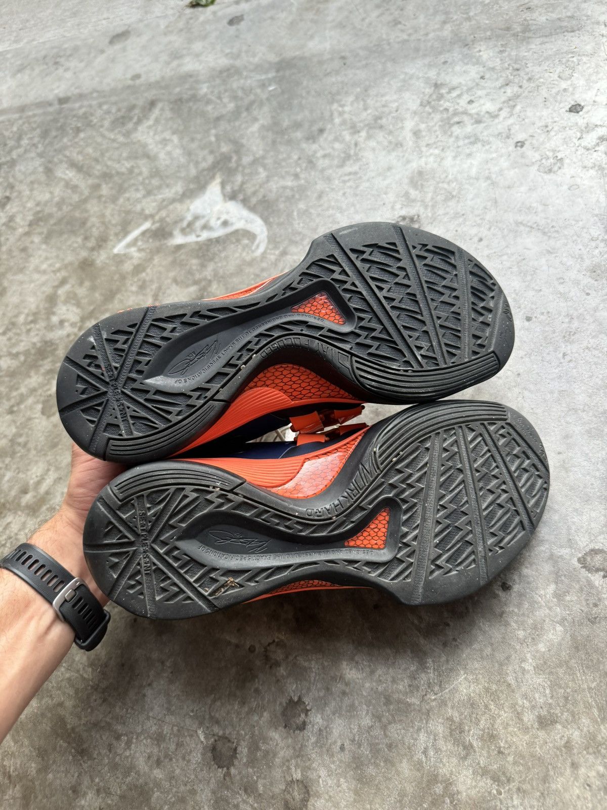 Nike Custom Nike ID KD 4 Customs w/ Dragon Orange and Navy Size US 8.5 / EU 41-42 - 6 Thumbnail