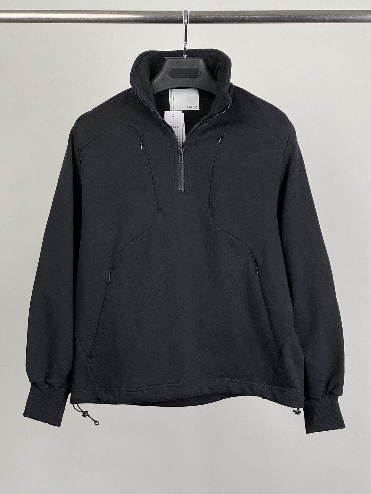 image of Kaiko Half Zip Size 0 in Black, Men's