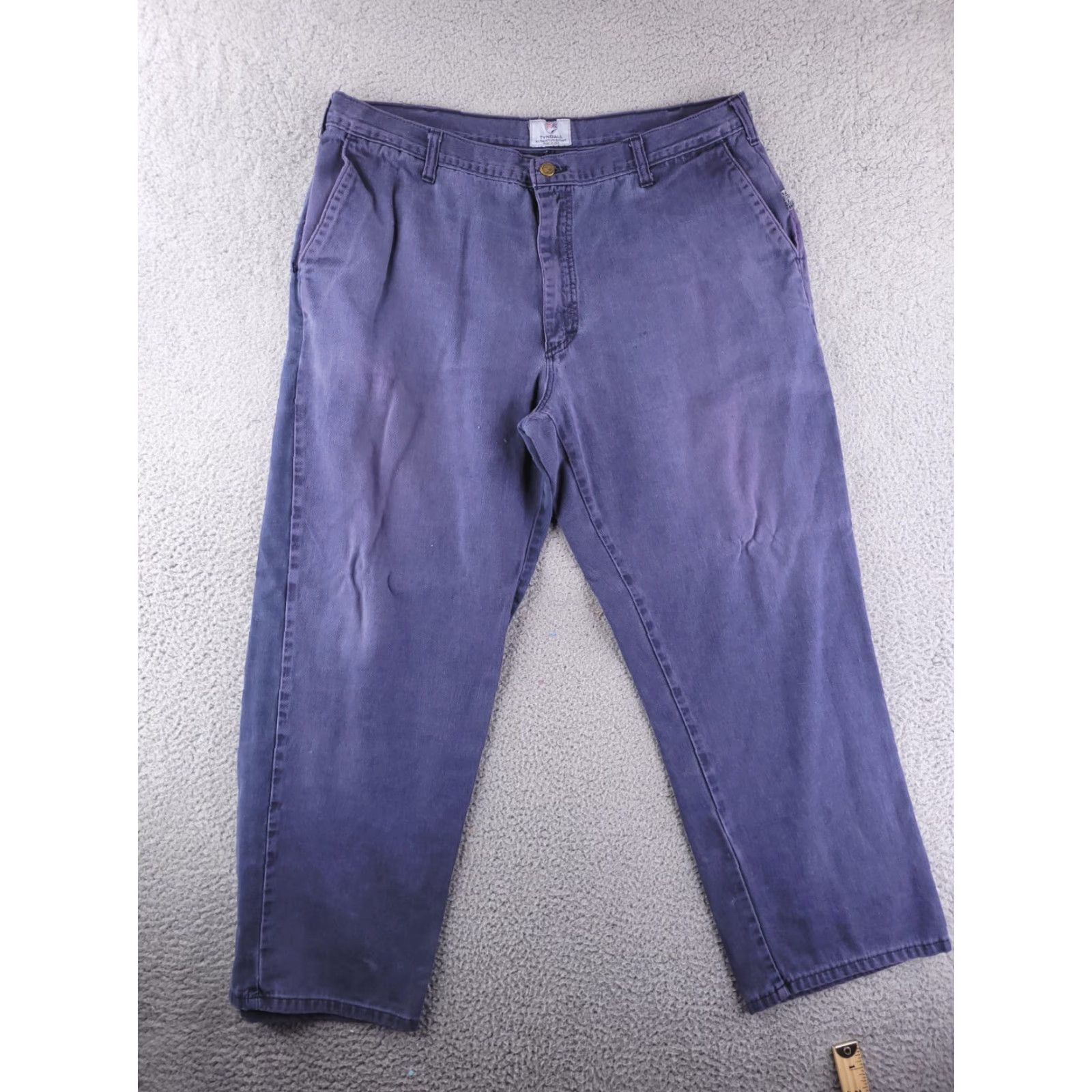 Vintage Tyndale Pants Mens 38x28 Flame-Resistant Orange Chino FR Work Tyndale Mens 38 28 Regular Size US 38 / EU 54 - 2 Thumbnail