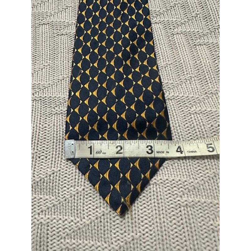 Tommy Hilfiger Tommy Hilfiger navy and gold silk tie Size ONE SIZE - 4 Thumbnail