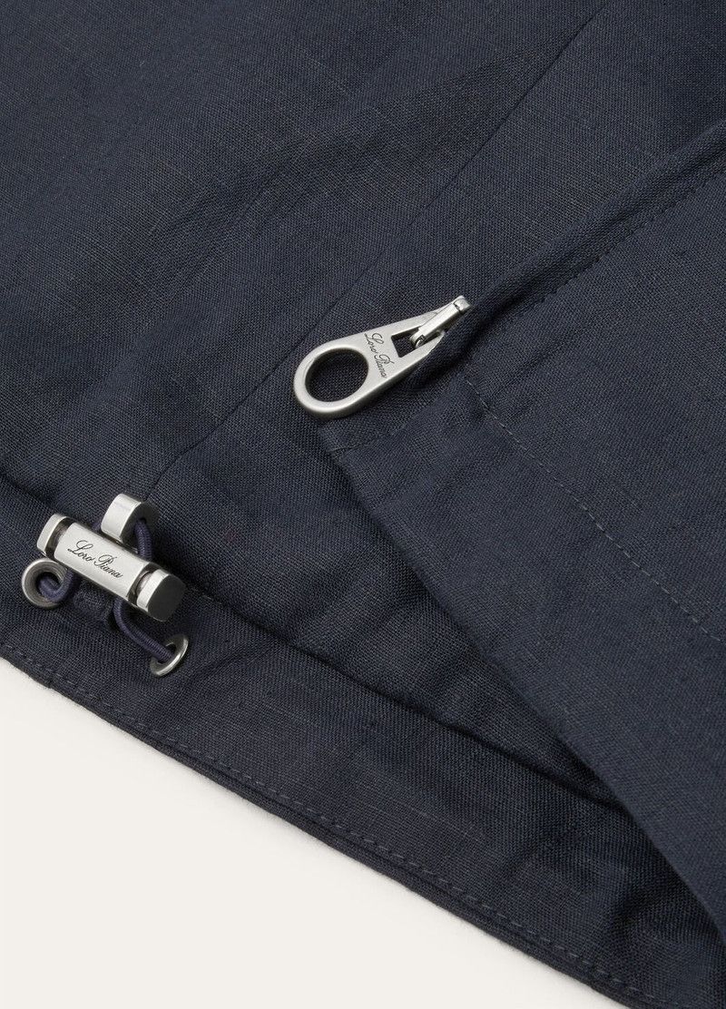 Loro Piana o1w1db10226 FAP0615 Dennis Blouson Jacket in Blue Size US L / EU 52-54 / 3 - 8 Thumbnail
