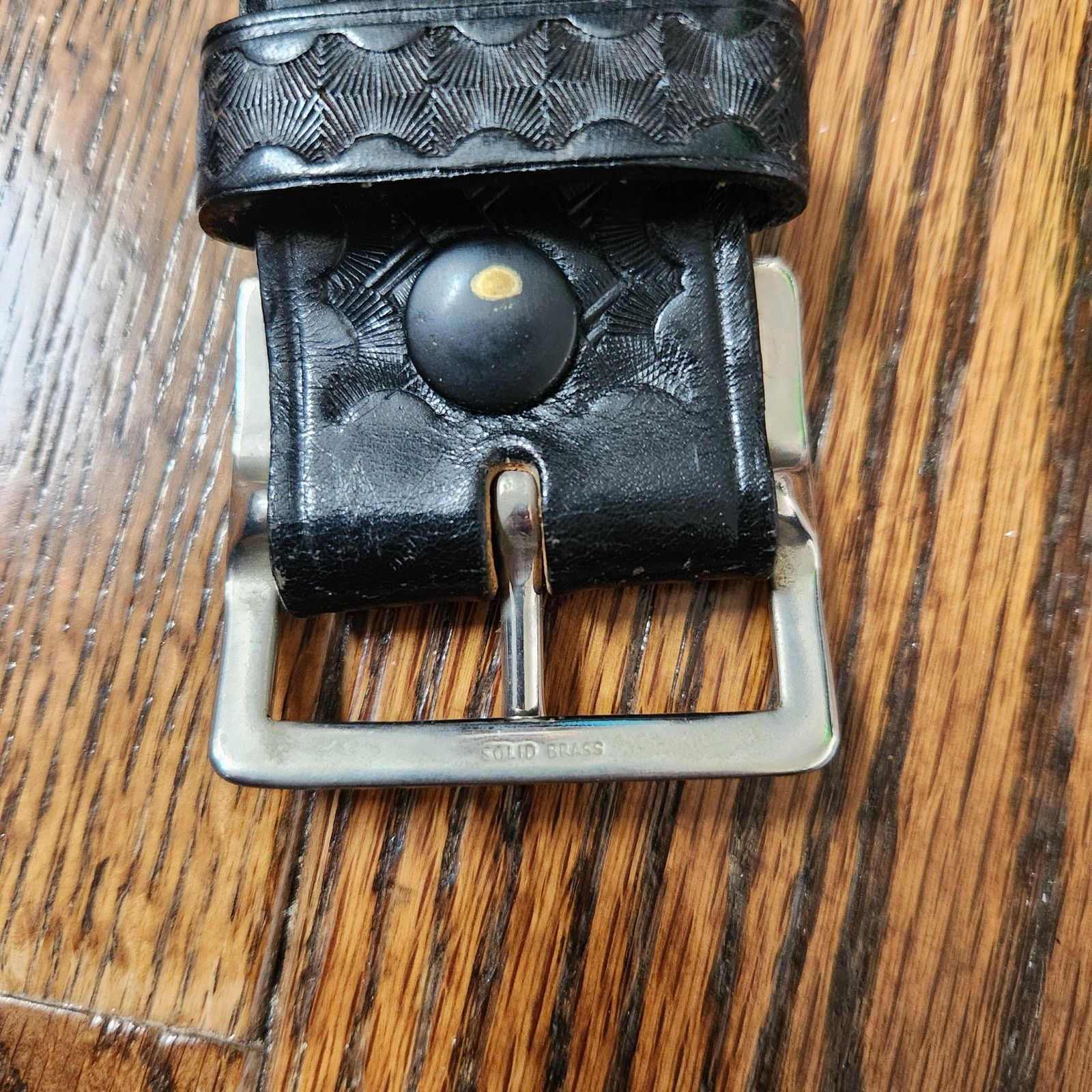 Other Jay-Pee Vintage Embossed Leather Basketweave Belt Black 36 Size 36 - 4 Thumbnail