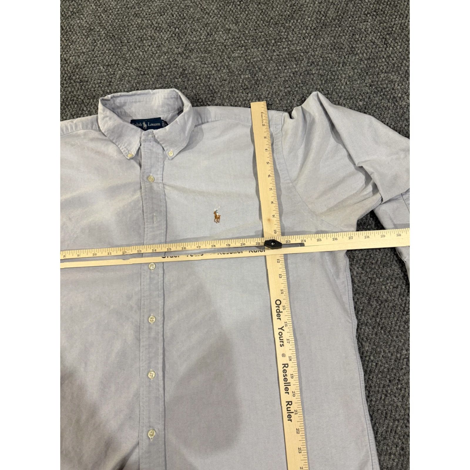 Ralph Lauren Ralph Lauren Blake Shirt Mens L Blue Solid Long Sleeve Button Down Oxford Size US L / EU 52-54 / 3 - 7 Thumbnail