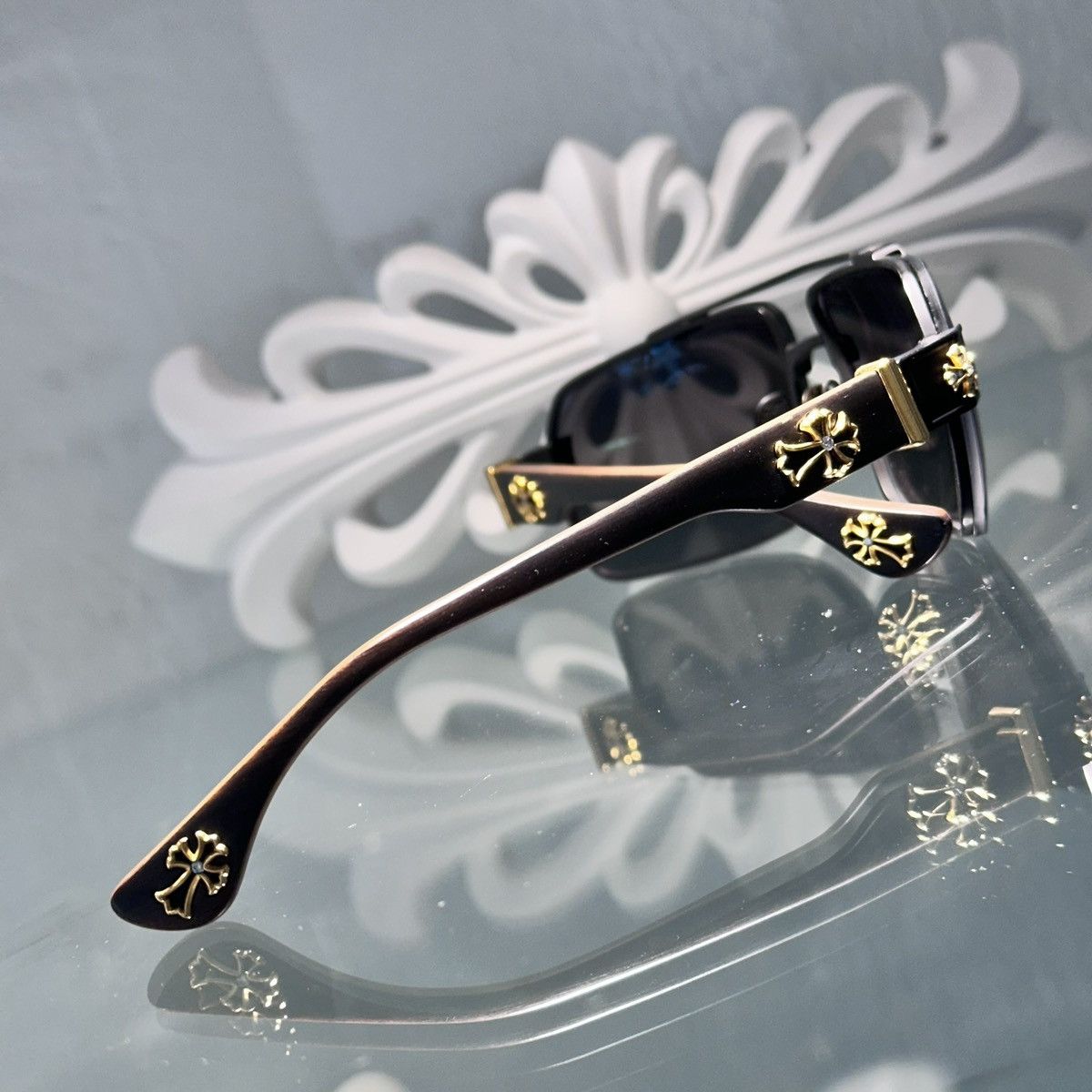 Chrome Hearts Chrome Hearts 💎 JEWEL Gummer 1/1 ‘Dark Triad’ Sunglasses Size ONE SIZE - 12 Thumbnail