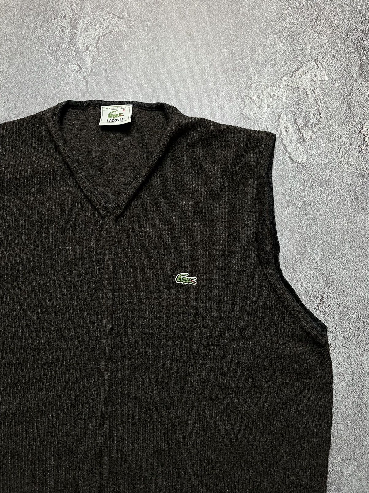 Lacoste Vintage Lacoste Vest Big Logo Striped Retro Mens M Size US M / EU 48-50 / 2 - 2 Thumbnail