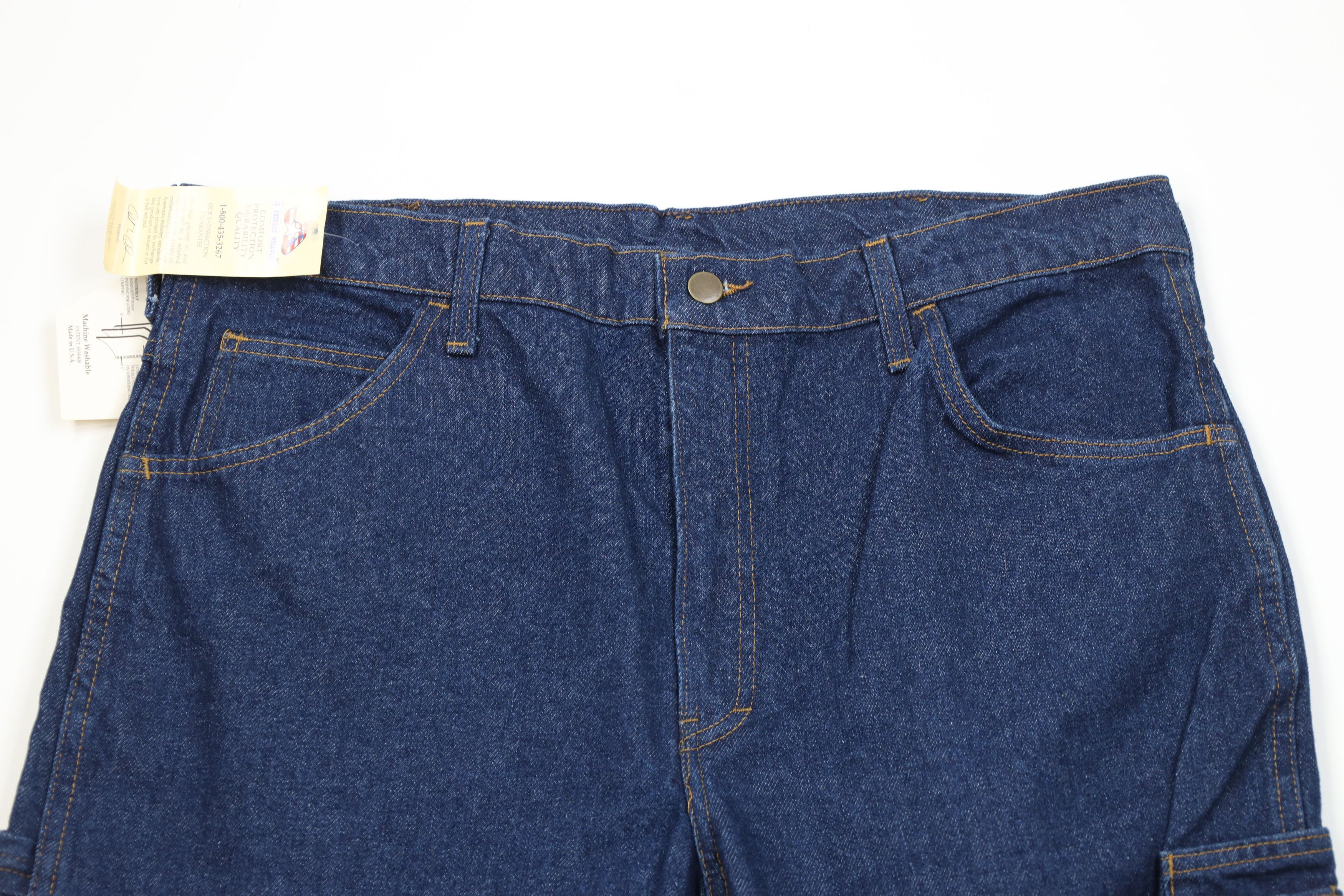 Vintage Deadstock Vintage 90s Padded Denim Jeans Workwear USA Size US 38 / EU 54 - 2 Thumbnail