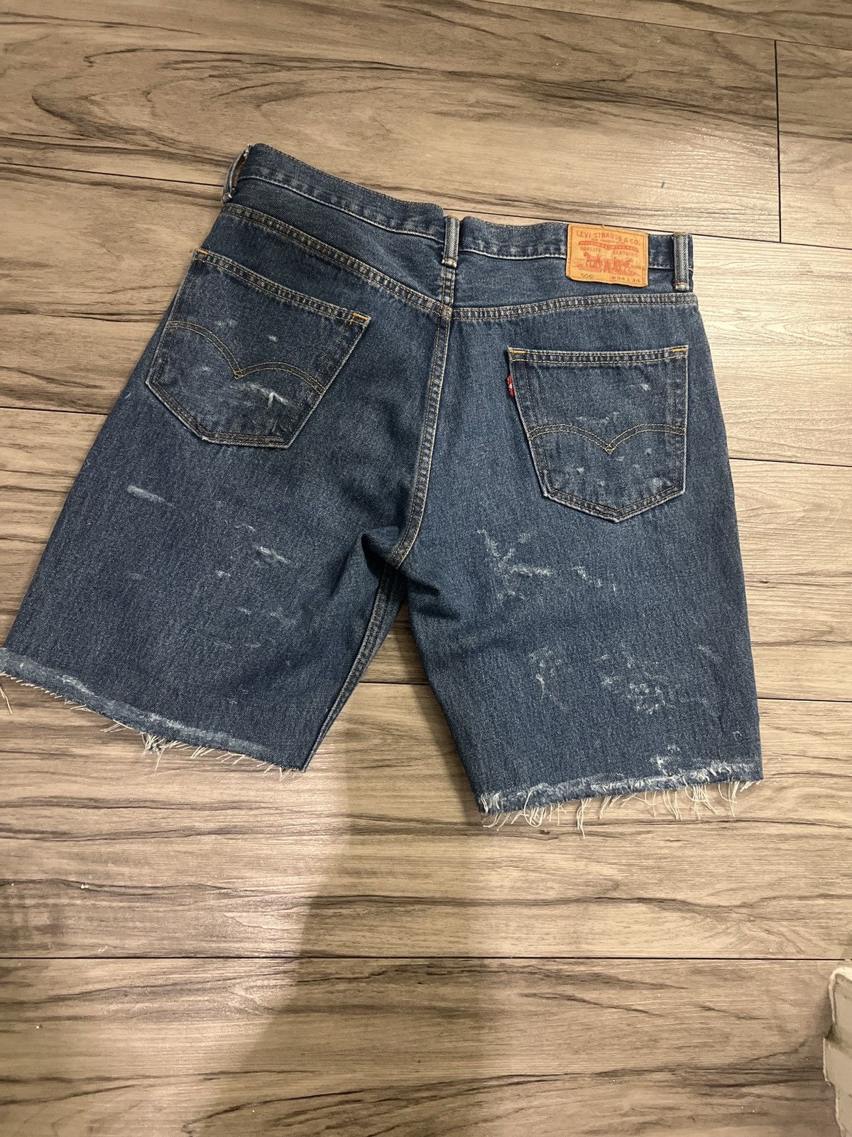 Levi's Vintage Clothing Distressed levi Jean shorts Size US 34 / EU 50 - 4 Thumbnail