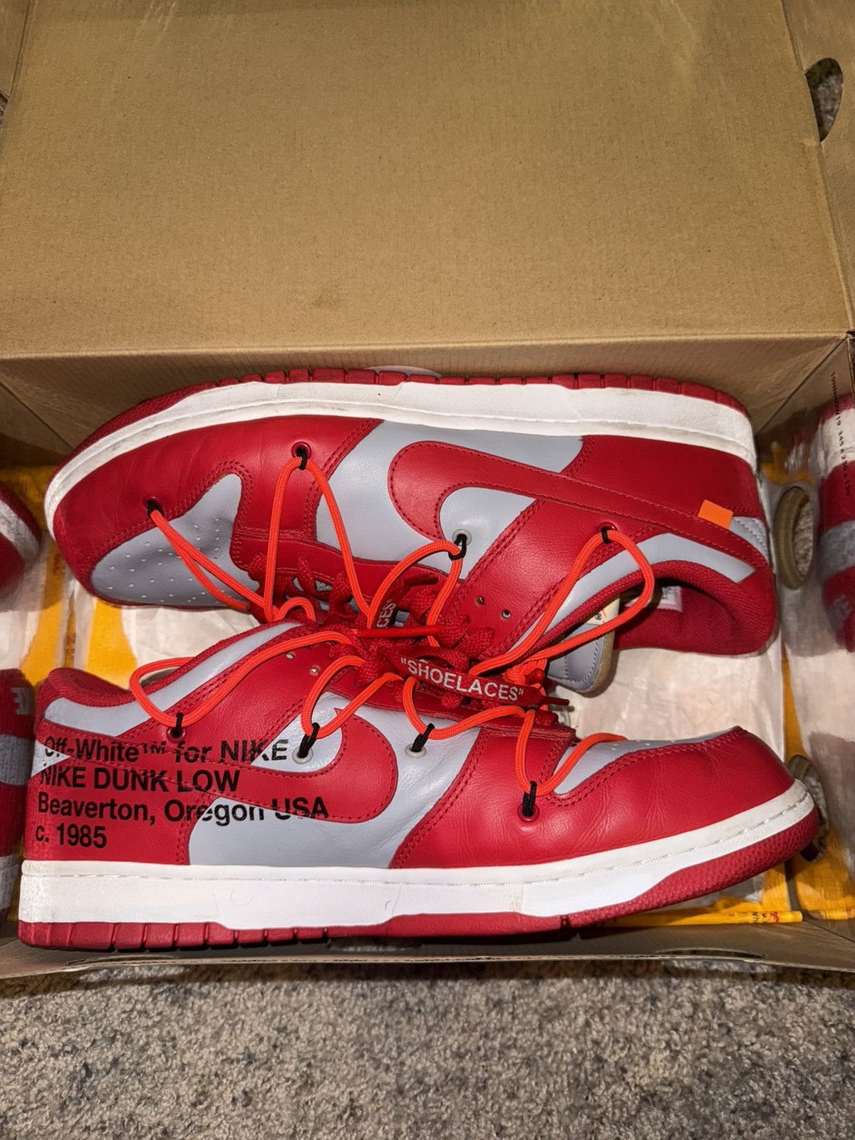 Nike × Off-White OFF WHITE NIKE DUNK UNLV Size US 13 / EU 46 - 1 Thumbnail