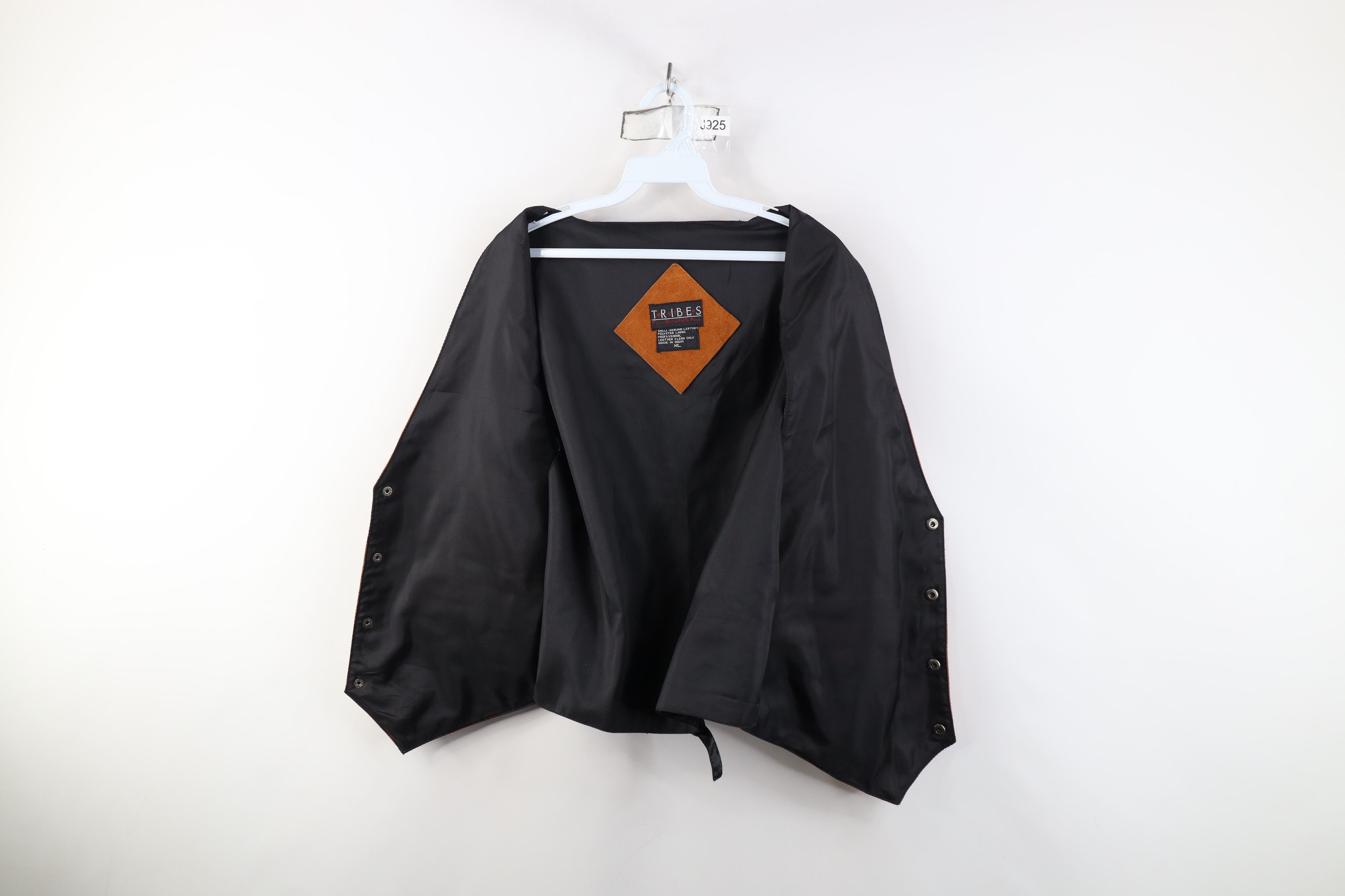 Vintage Vintage 90s Streetwear Leather Buckle Back Vest Jacket Brown Size US XL / EU 56 / 4 - 7 Thumbnail