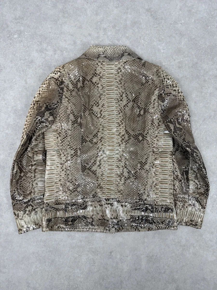 Gucci SS2009 Gucci Beige Python Leather Jacket by Frida Giannini Size S / US 4 / IT 40 - 2 Thumbnail