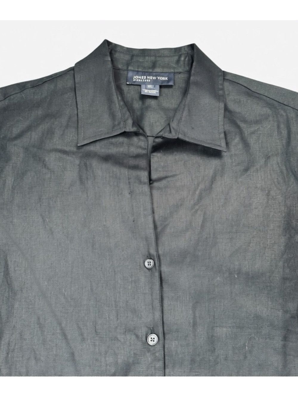 Jones New York NWT New $89 Jones New York Black Linen 3/4 Sleeve Shirt Siz Size XL / US 12-14 / IT 48-50 - 9 Thumbnail
