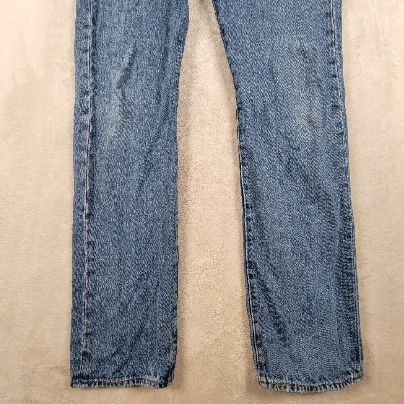 Levi's VINTAGE Levi's Jeans 501 XX Button Fly Straight Leg Blue Denim 32X34 Men Slim Regular 32in Inseam 5-Pocket Distressed Denim Blue Pattern Solid Size US 32 / EU 48 - 3 Thumbnail