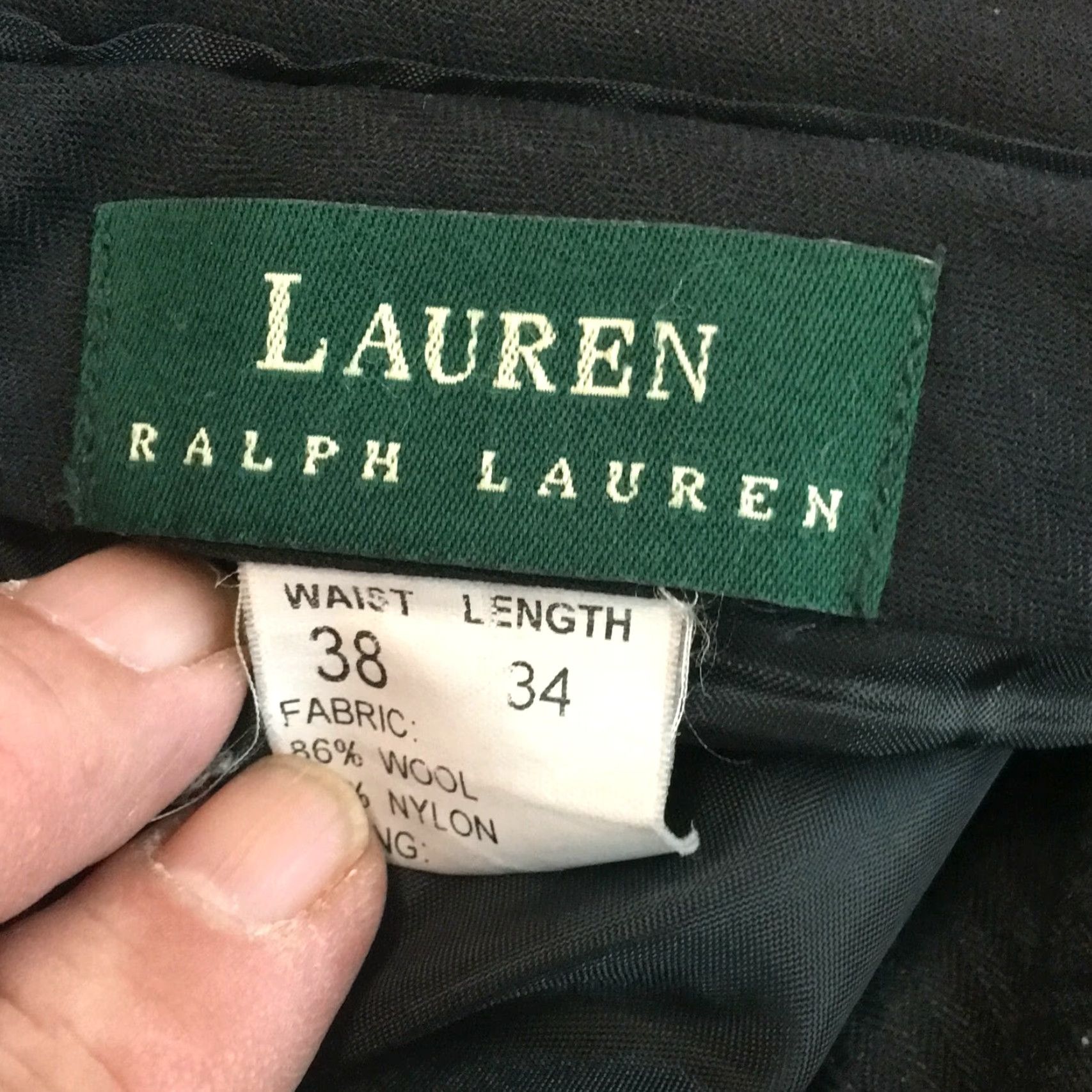 Ralph Lauren VINTAGE Lauren Ralph Lauren Wool Blend Striped Dress Pants Mens Size 38 Black Gray 38X27 Size US 38 / EU 54 - 7 Thumbnail