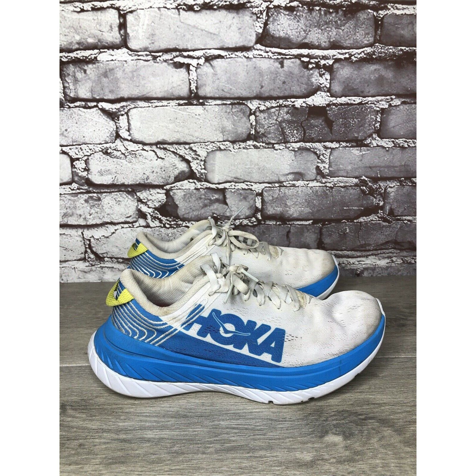 Hoka Hoka One One Carbon X Blue White Running Shoes Women 7B US/3 Size US 7 / IT 37 - 3 Thumbnail