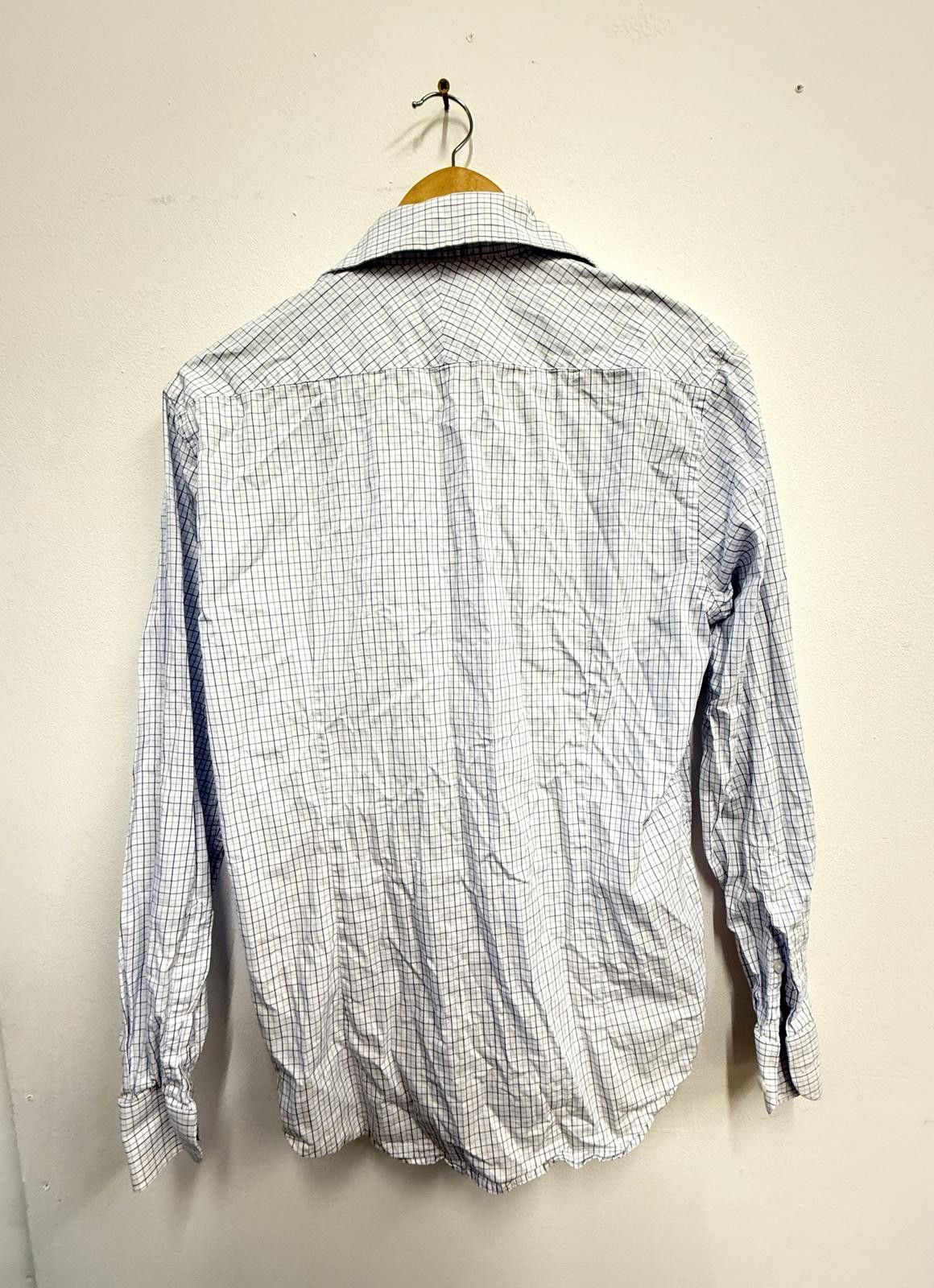 Richard James Men's Richard James White and Blue Check Dress Shirt Size 15 Size US M / EU 48-50 / 2 - 4 Thumbnail