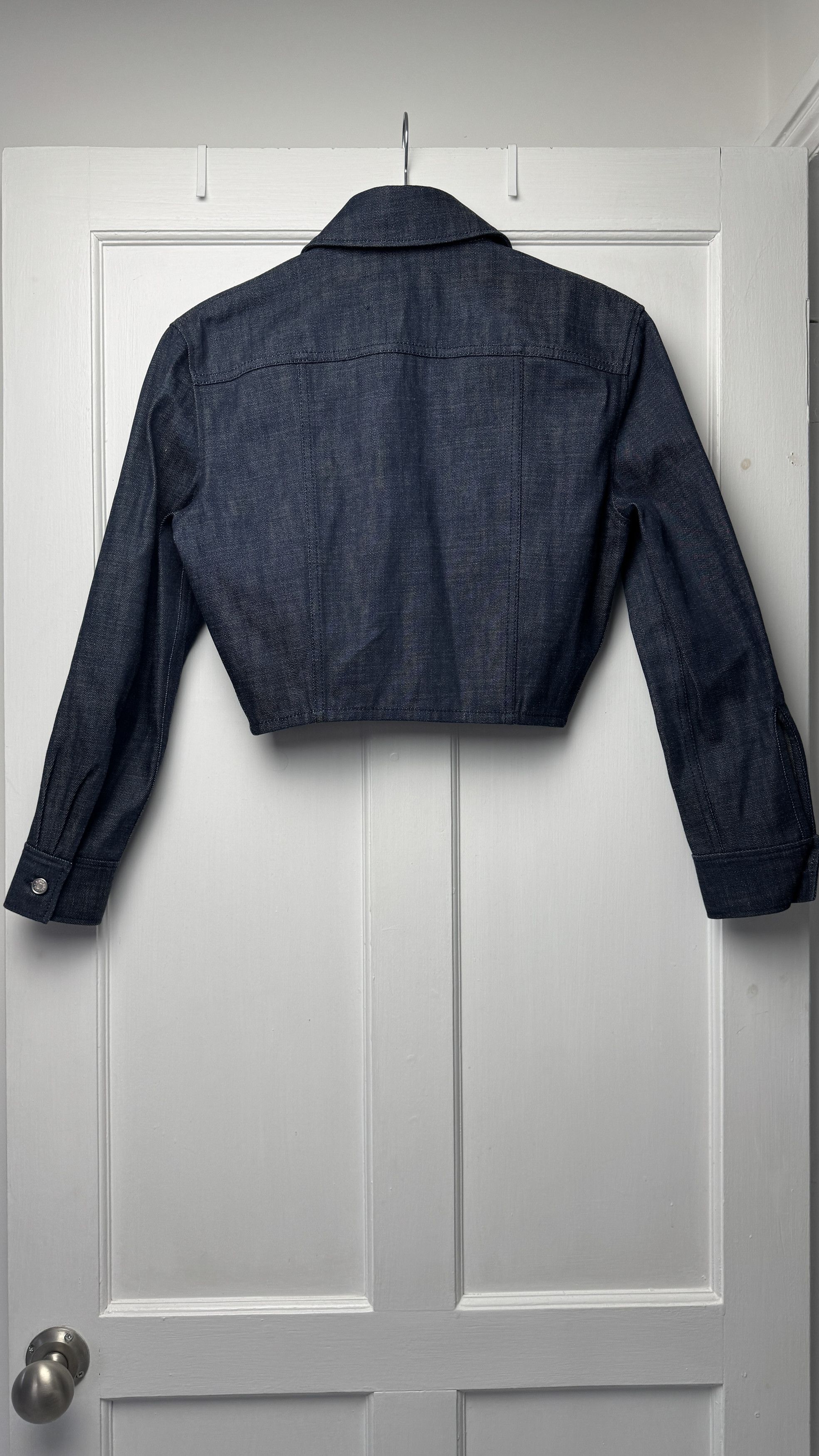 Acne Studios Acne Studios Cropped Denim Jacket in Raw Indigo Size XS / US 0-2 / IT 36-38 - 4 Thumbnail