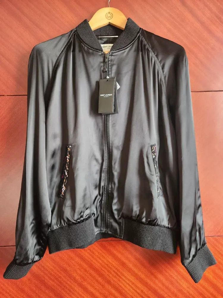 Saint Laurent Paris Sz 50 Saint Laurent Paris Runway Logo Stitches Jacket Size US M / EU 48-50 / 2 - 2 Thumbnail