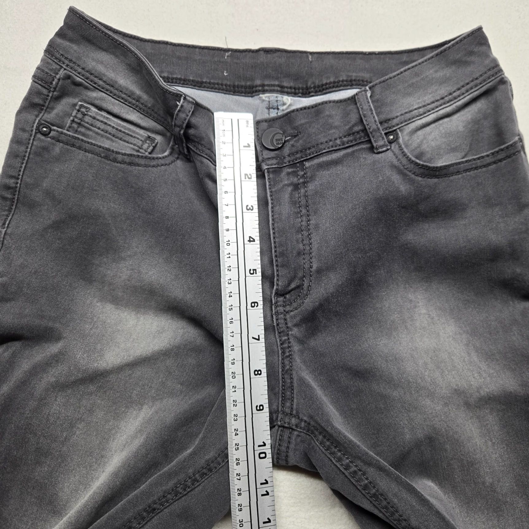 Denime EST. 1946 DENIM Gray Jeans Adult Women’s 32 Denim Straight 5-Pocket Stretch Regular Size 24" / US 00 / IT 34 - 7 Thumbnail