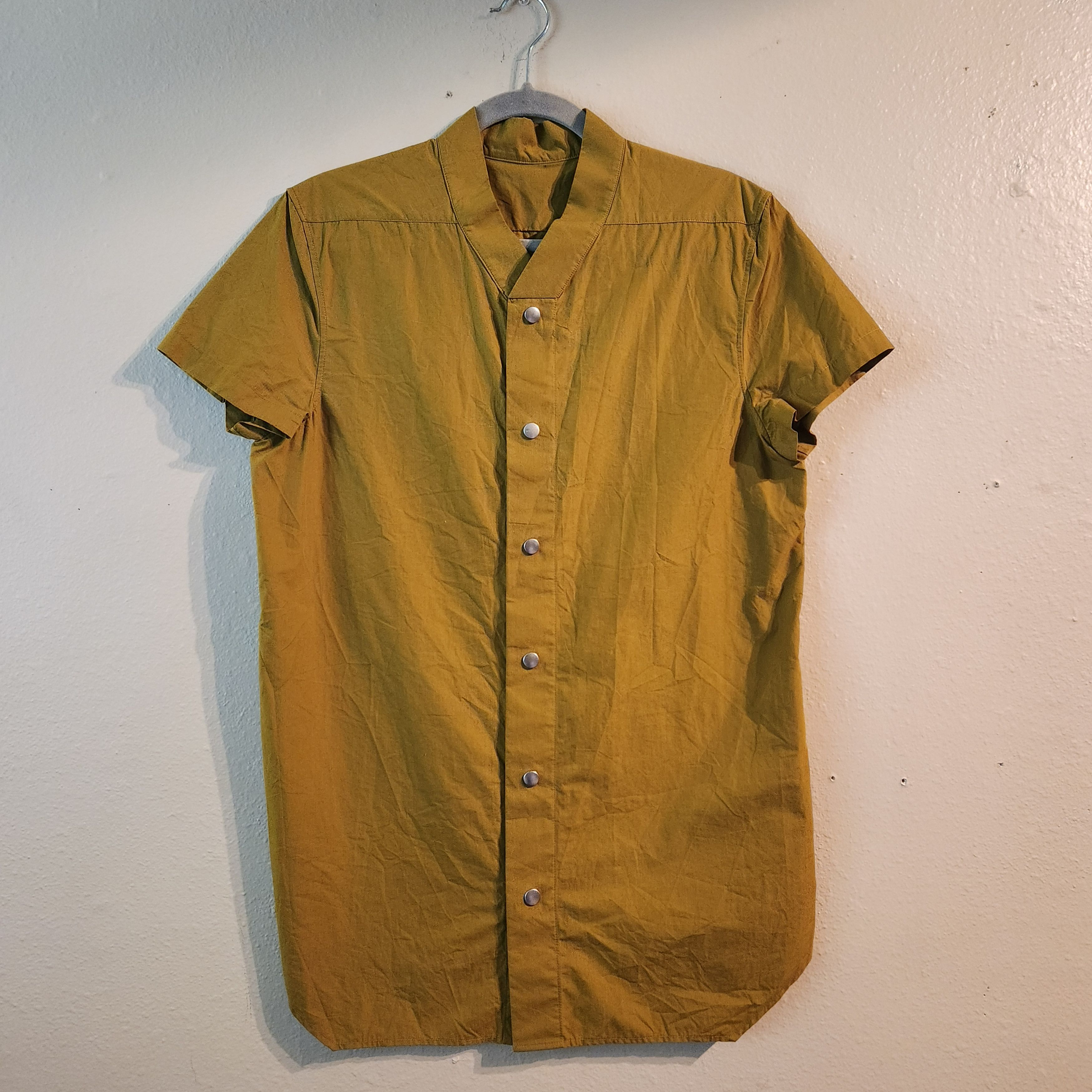 Rick Owens Rick Owens Sulphate fogachine golf button shirt SZ 48 