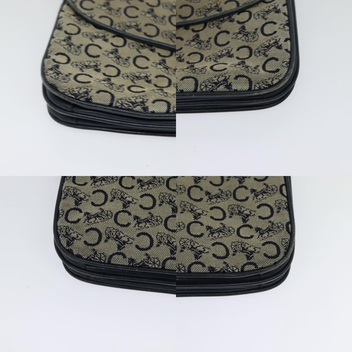 Celine CELINE C Sulky Shoulder Bag Canvas Navy Gold Size ONE SIZE - 10 Thumbnail